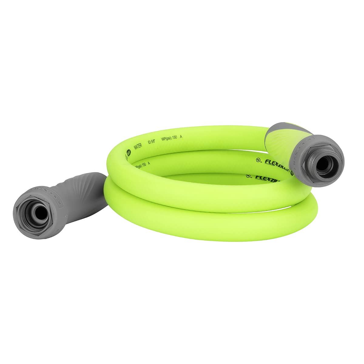 Flexzilla 5/8 in. x 5 ft. Heavy Duty Garden Hose with SwivelGrip - Lightweight, Drinking Water Safe, Kink Resistant, ZillaGreen (HFZG505YWS-E) - Perfect for Lawn Care, Gardening, and Outdoor Watering Tasks