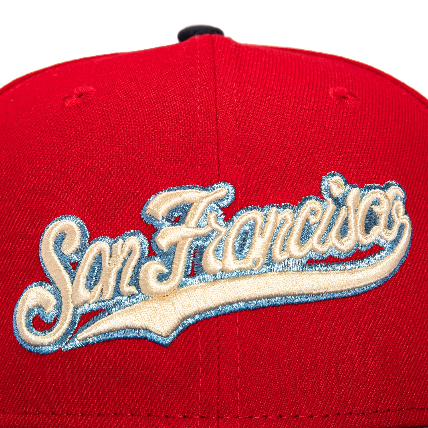 New Era 59Fifty San Francisco Giants Battle of the Bay Patch Script Snapback Hat - Red & Indigo Baseball Cap for Men & Women - Perfect for Games, Fan Gear & Streetwear Fashion