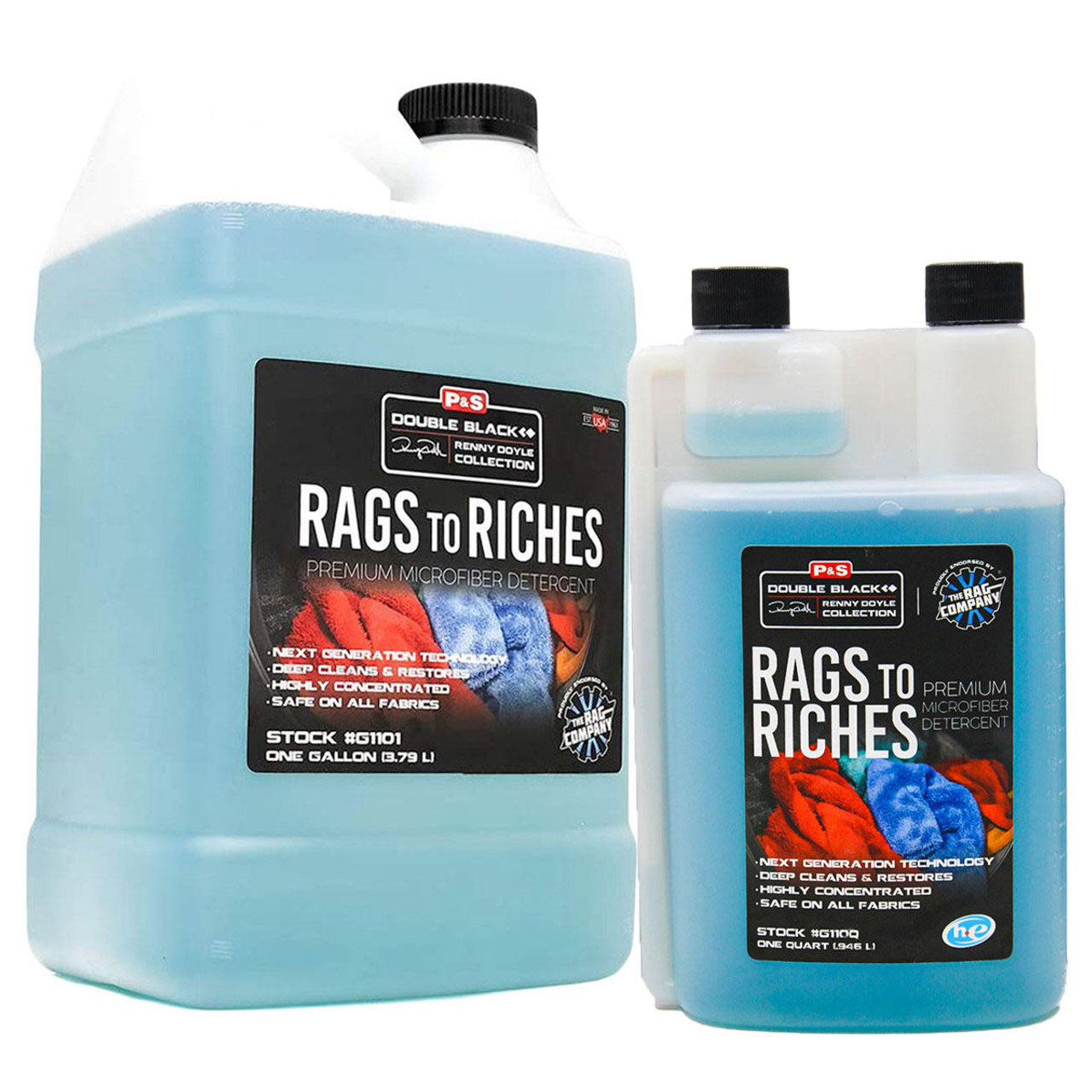 P&S Double Black Collection Rags to Riches Car Detergent - Premium Auto Wash Soap for Luxury & Classic Vehicles - Perfect for Car Detailing, Showroom Shine & Daily Washing