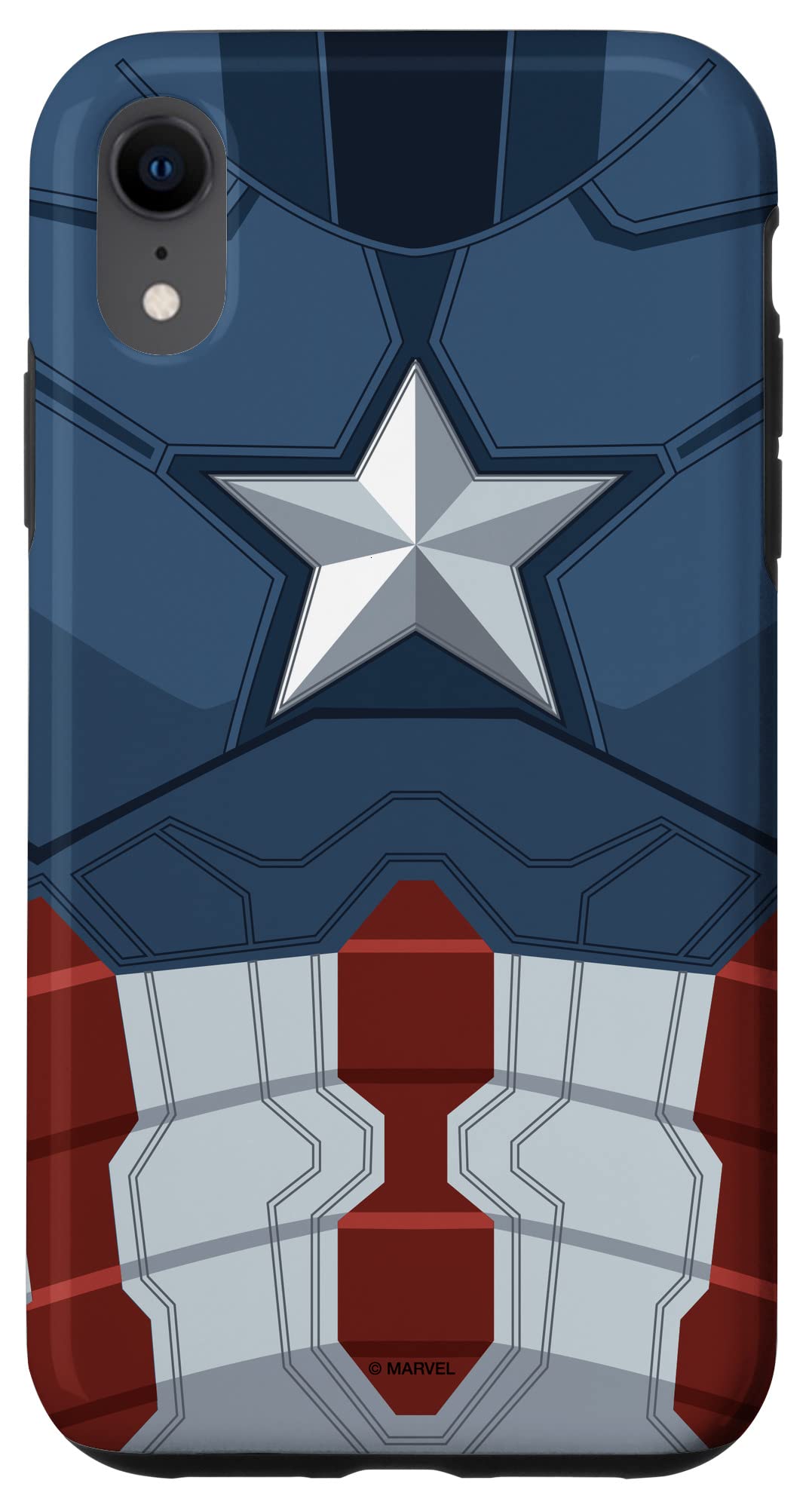 Marvel Captain America Steve Rogers iPhone XR Case - Durable Protective Phone Cover for iPhone XR - Perfect for Marvel Fans, Cosplay & Superhero Enthusiasts