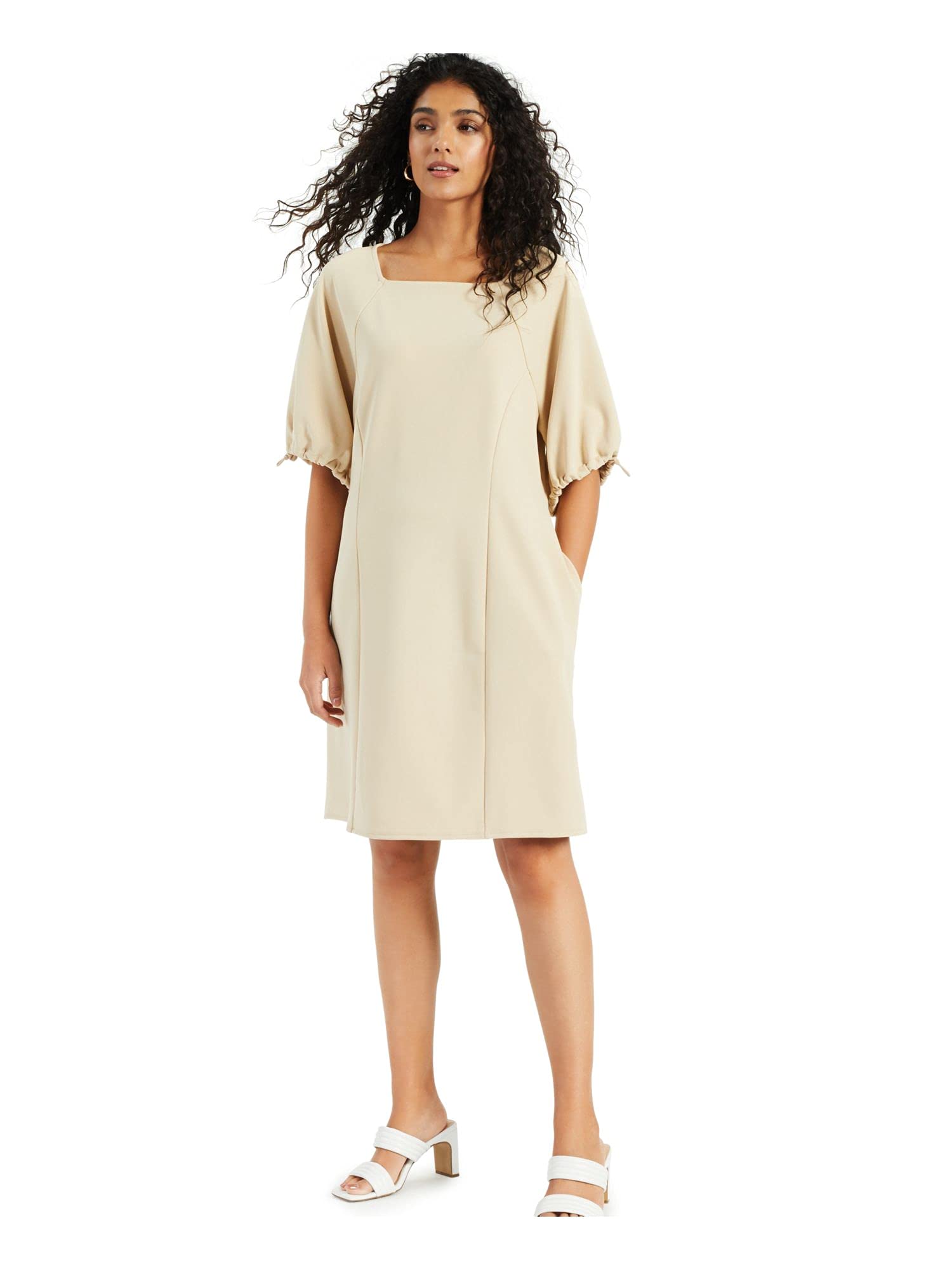 Alfani Women's Casual Short Sleeve Shift Dress - Comfortable & Stylish for Work, Office, and Everyday Wear