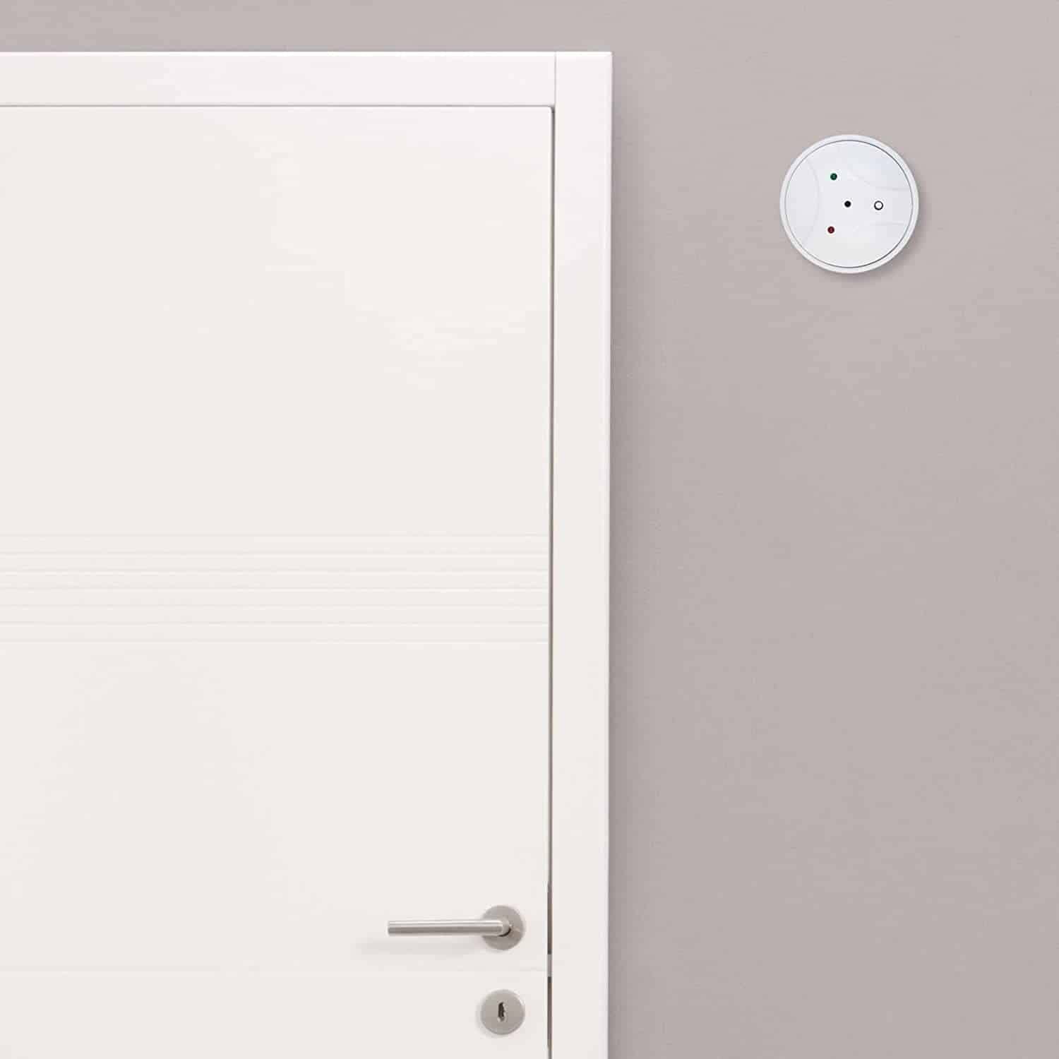 2Gig GB1 Wireless Glass Break Detector - ETL Certified, White - Home Security Alarm System for Windows & Doors - Perfect for Apartments, Offices & Smart Homes