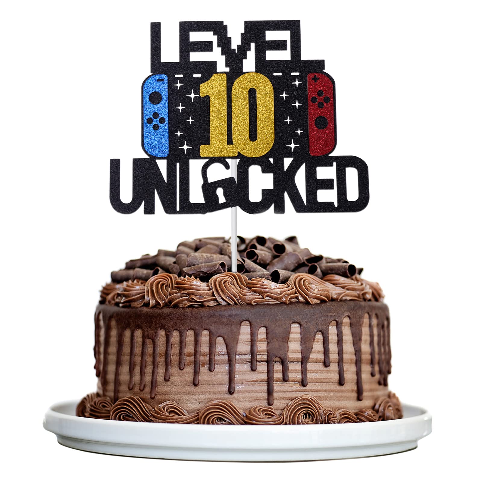 Personalized 10th Birthday Cake Topper - Gaming Theme Party Decorations for Boys & Kids - Happy Birthday Cake Decor for Video Game Lovers - Perfect for Birthday Parties & Gaming Celebrations