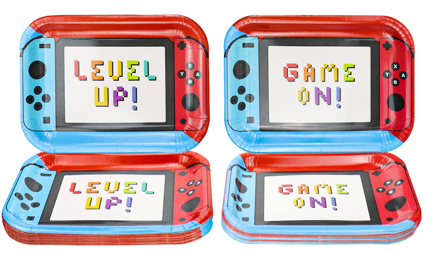 40Pcs 11 Inches Video Game Controller Plates - Perfect for Boys Gaming Birthday Party Decorations, Gaming Party Supplies & Themed Room Decor | Ideal for Birthday Parties, Game Nights & Gamer Room Decorations