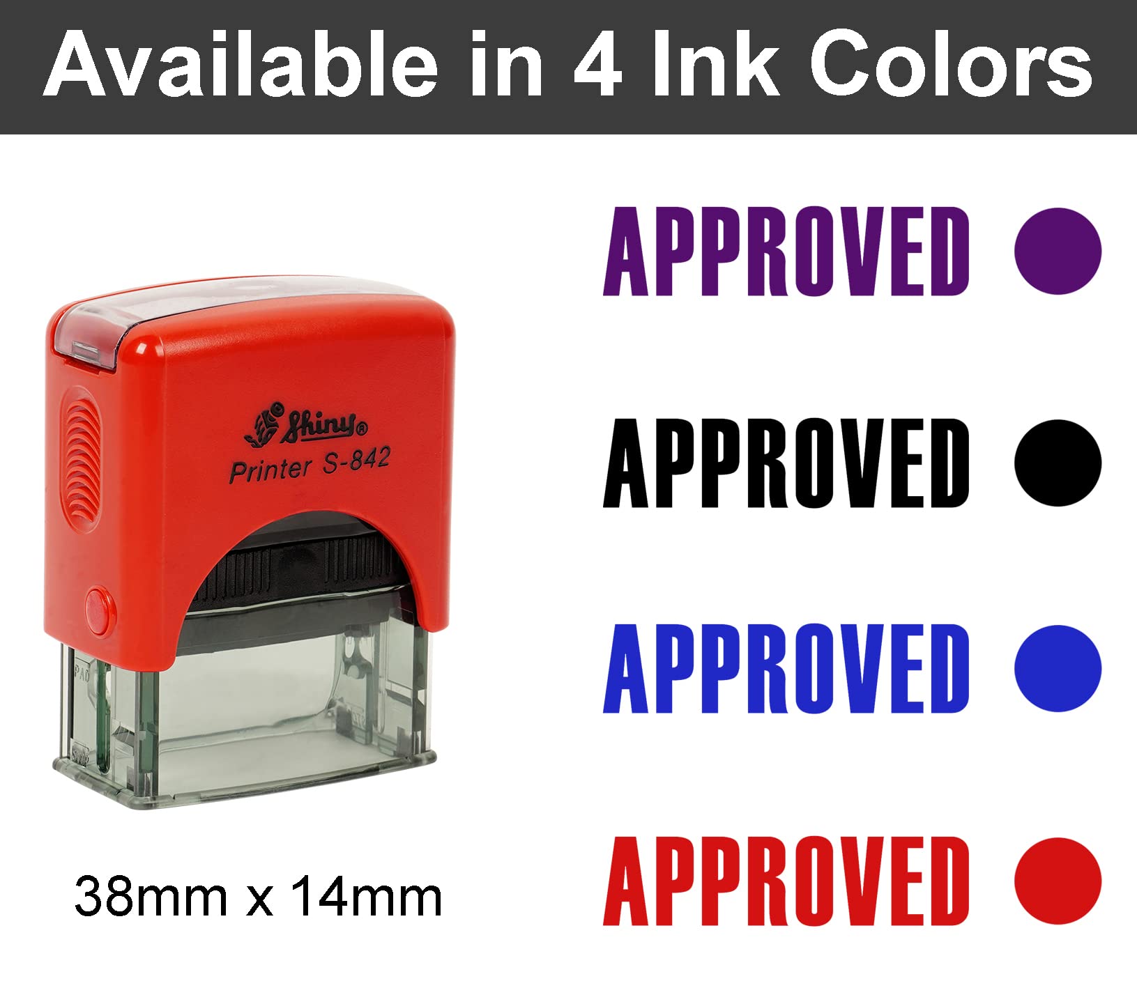 Printtoo Approved Self-Inking Rubber Stamp - Custom Office Stationery Stamp for Documents, Certificates & Business Use