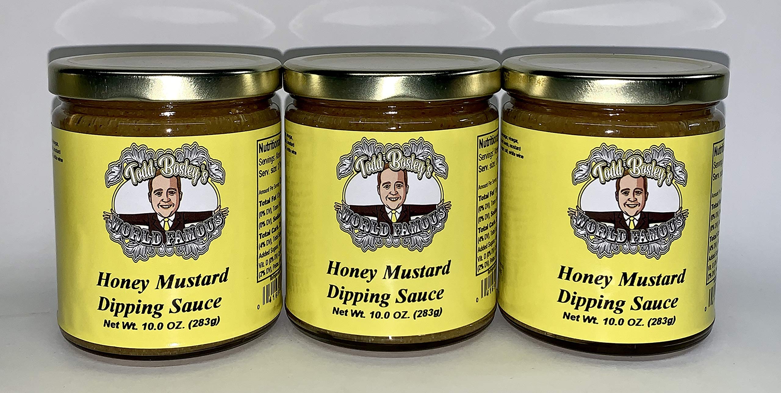 Todd Bosley's World Famous Honey Mustard Dipping Sauce - 3 Pack | Premium Condiment for Chicken Nuggets, Pretzels & Sandwiches | Gluten-Free & Delicious