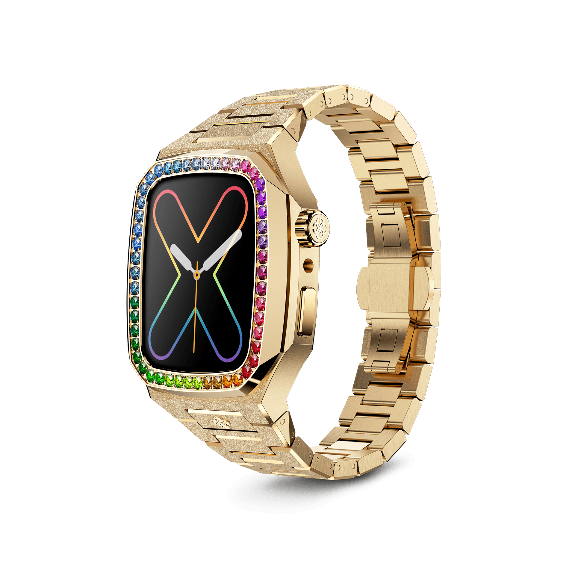 Apple Watch Case for Series 7/8/SE - EVF41 Rainbow Frosted Gold Protective Cover | Perfect for Gym, Running & Everyday Use