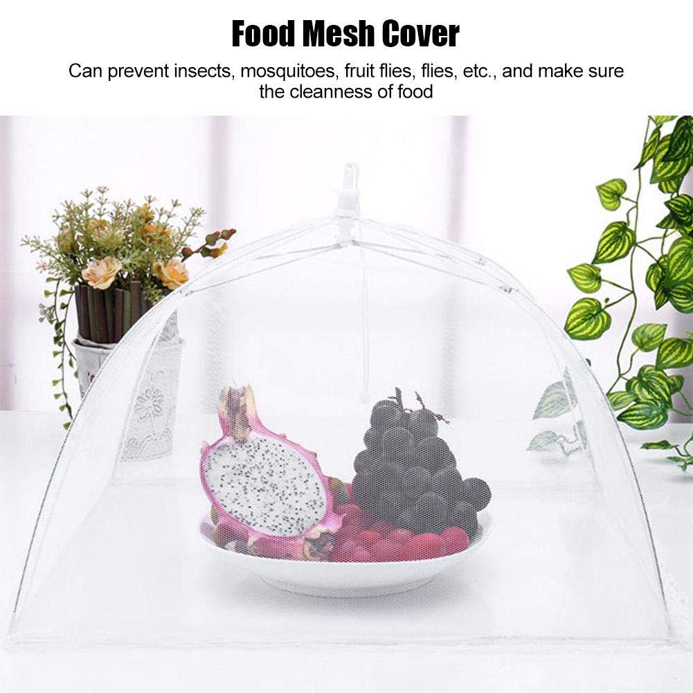 2-Pack Portable Mesh Food Umbrella Cover - Foldable Outdoor Picnic Tent for Parties, BBQ & Camping - Keep Bugs Away While Dining Al Fresco
