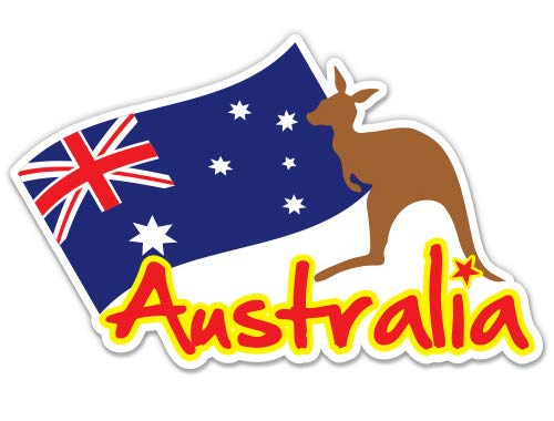 GT Graphics Express Australia Travel Vinyl Sticker - Waterproof Luggage Decal for Suitcases, Laptops & Travel Gear | Perfect for Backpacks, Coolers & Adventure Equipment