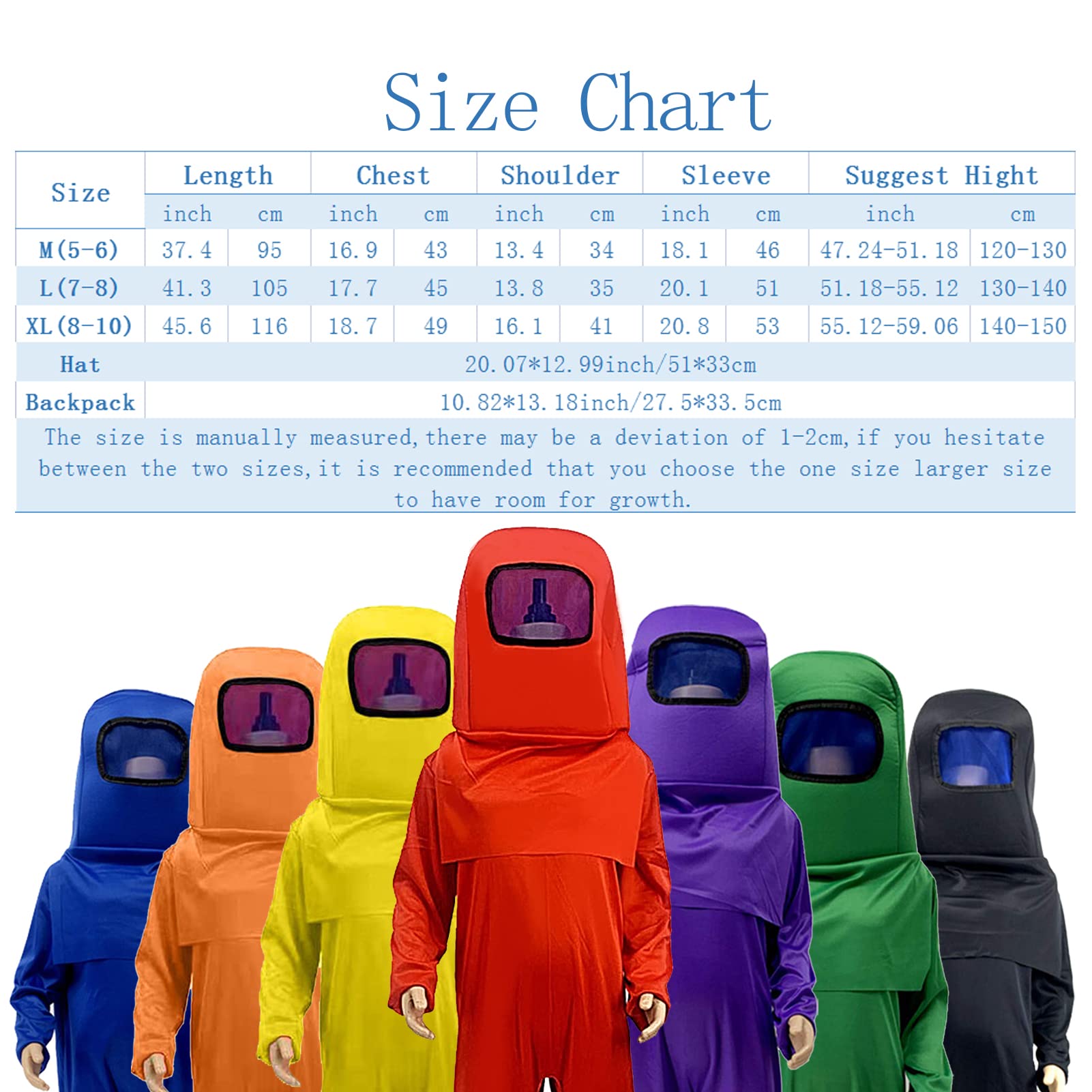 **Astronaut Costume for Kids - Boys Space Jumpsuit with Helmet & Backpack - Halloween, Christmas, Cosplay & Carnival Party Outfit**
