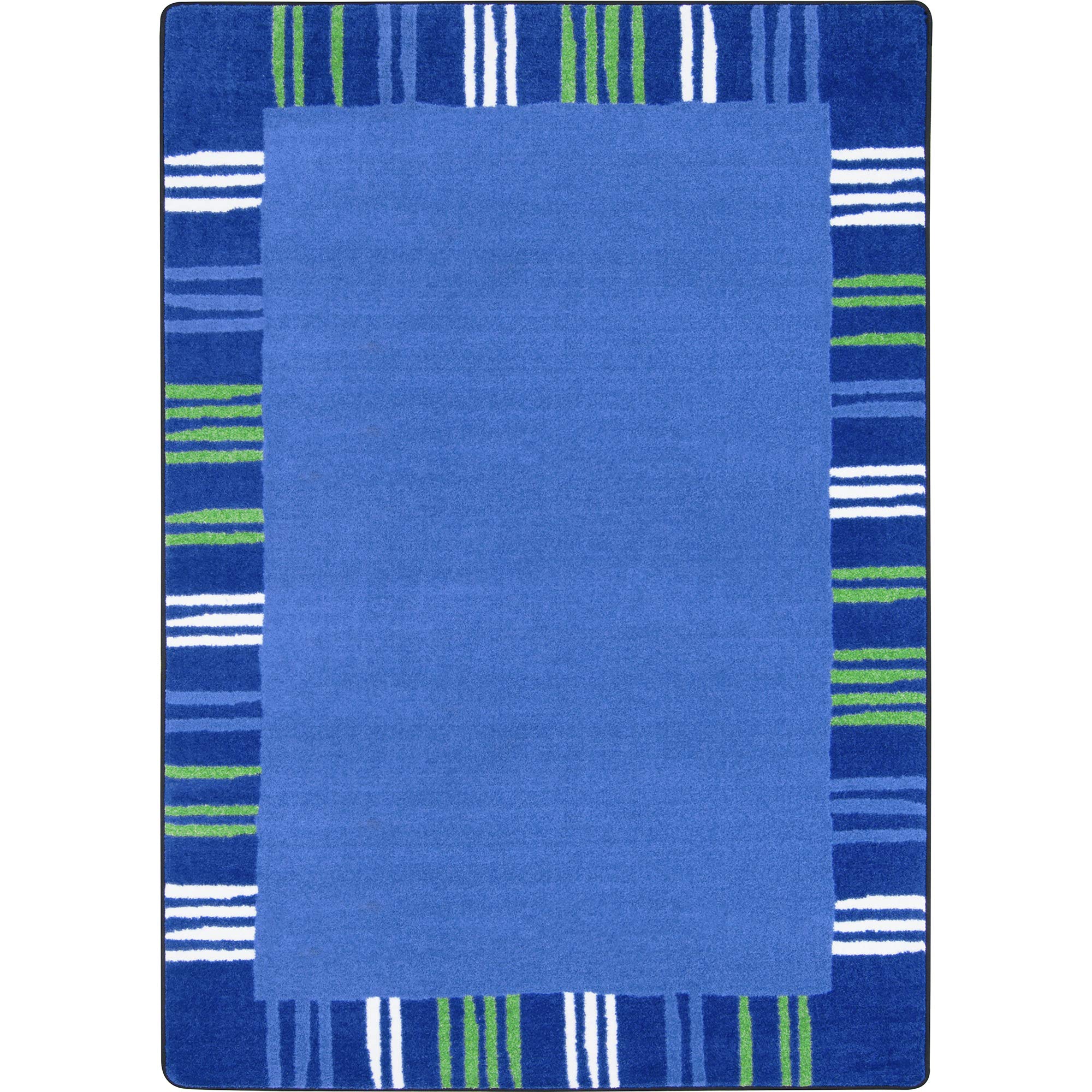 Joy Carpets Kid Essentials Seeing Stripes Area Rug in Seaglass Color, 7'8