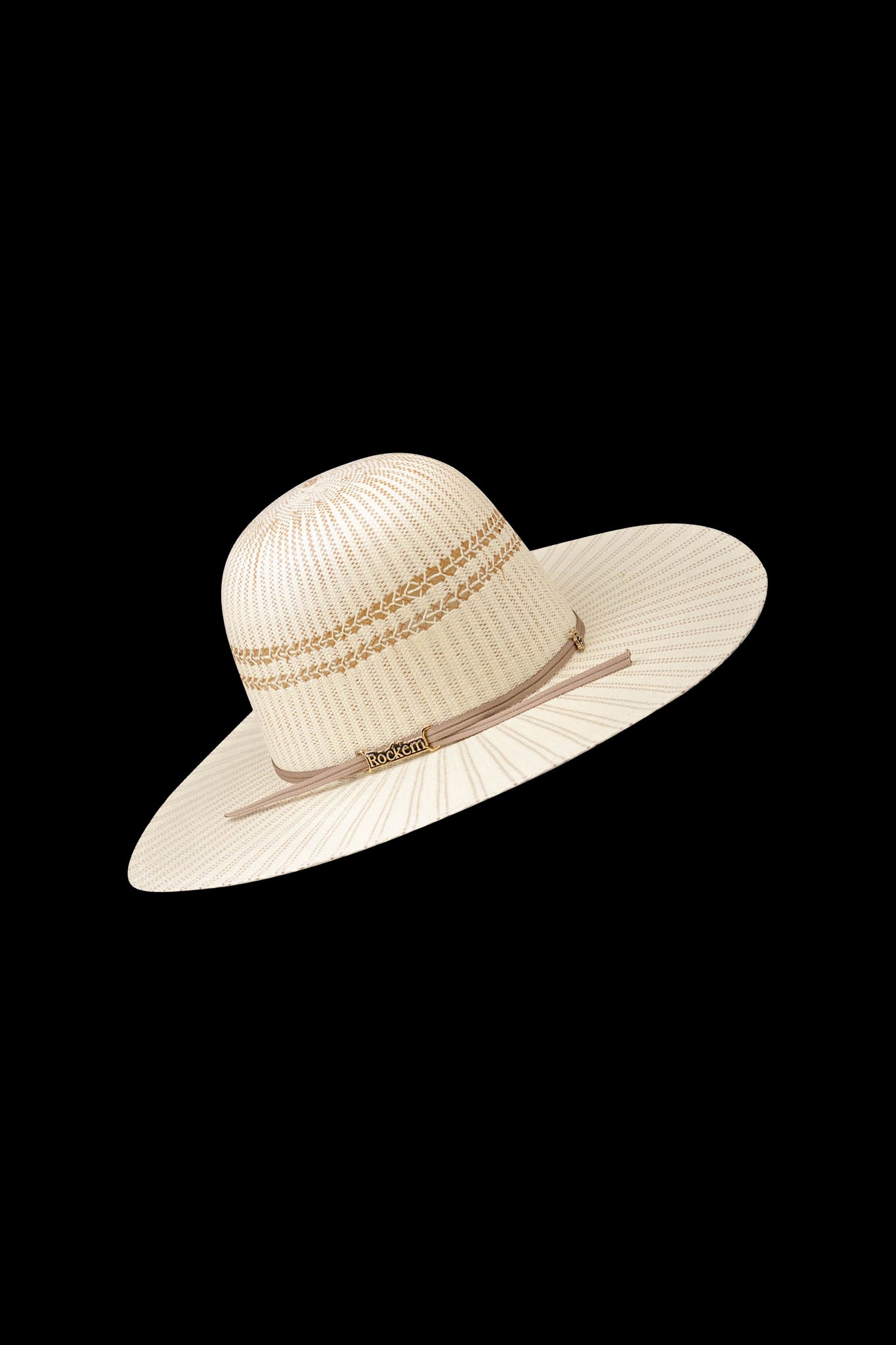 Rock'em 10X Carter Open Crown Straw Hat for Men & Women - Breathable Summer Sun Hat for Outdoor Activities, Beach, Gardening, and Fishing