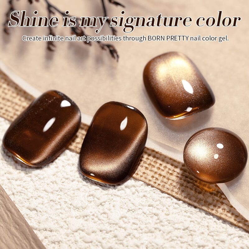 MY80 Dark Chocolate Magnetic Gel Polish for Nails - 10ml Water Light Cat Design - Perfect for Salon & Home Manicures