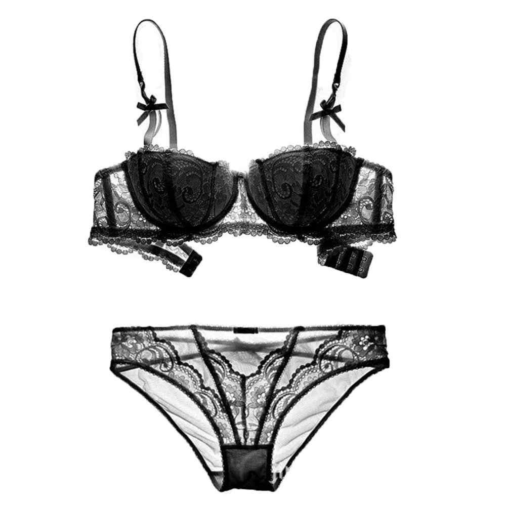 Sexy Lace Push Up Bra and Panty Set for Women - Comfortable Fine Fabric Lingerie with Optional Garter Belt & Stockings - Perfect for Valentine's Day, Anniversary Gifts or Romantic Nights