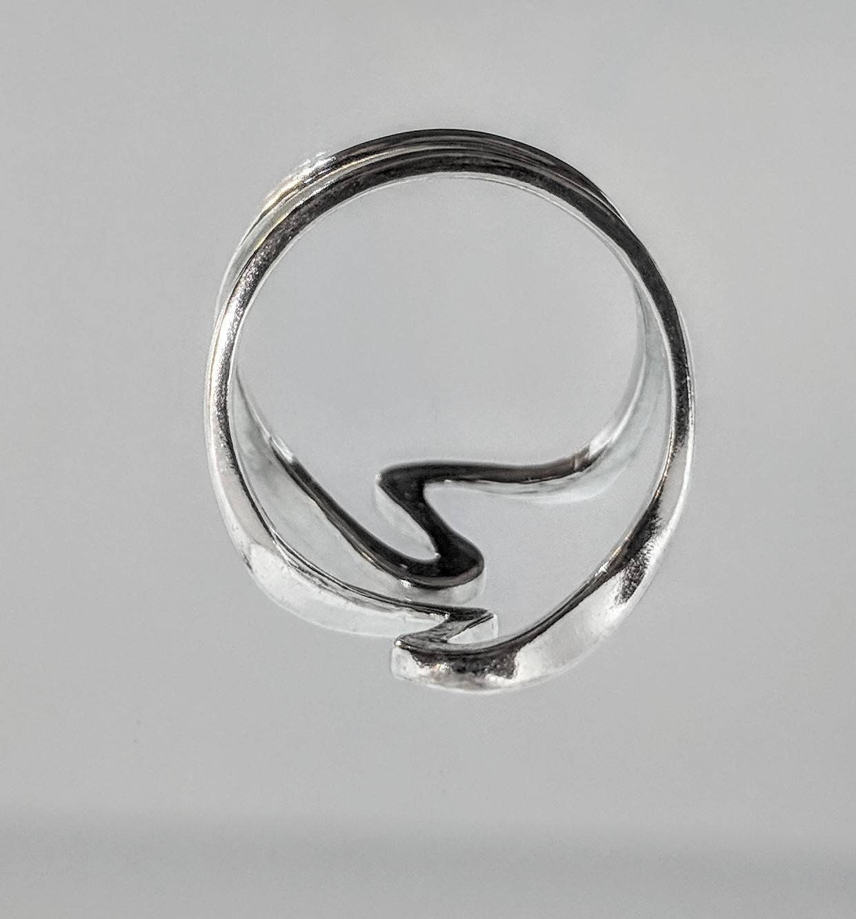 14K Solid Gold or Sterling Silver Freeform Swirl Ring - Size 7 DIY Jewelry Setting - Elegant Fashion Ring for Women (168009/148009) - Perfect for Weddings, Parties & Everyday Wear