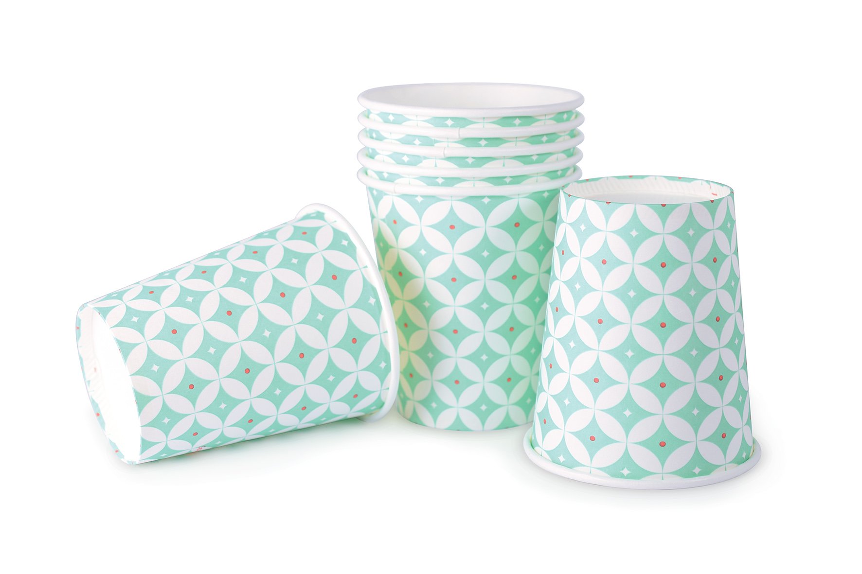 Colorful Party Paper Cups (81 Pack) - Disposable Plastic-Free Cups for Birthday, Wedding, Baby Shower & Holiday Celebrations - Eco-Friendly & Vibrant Designs for Any Festive Occasion