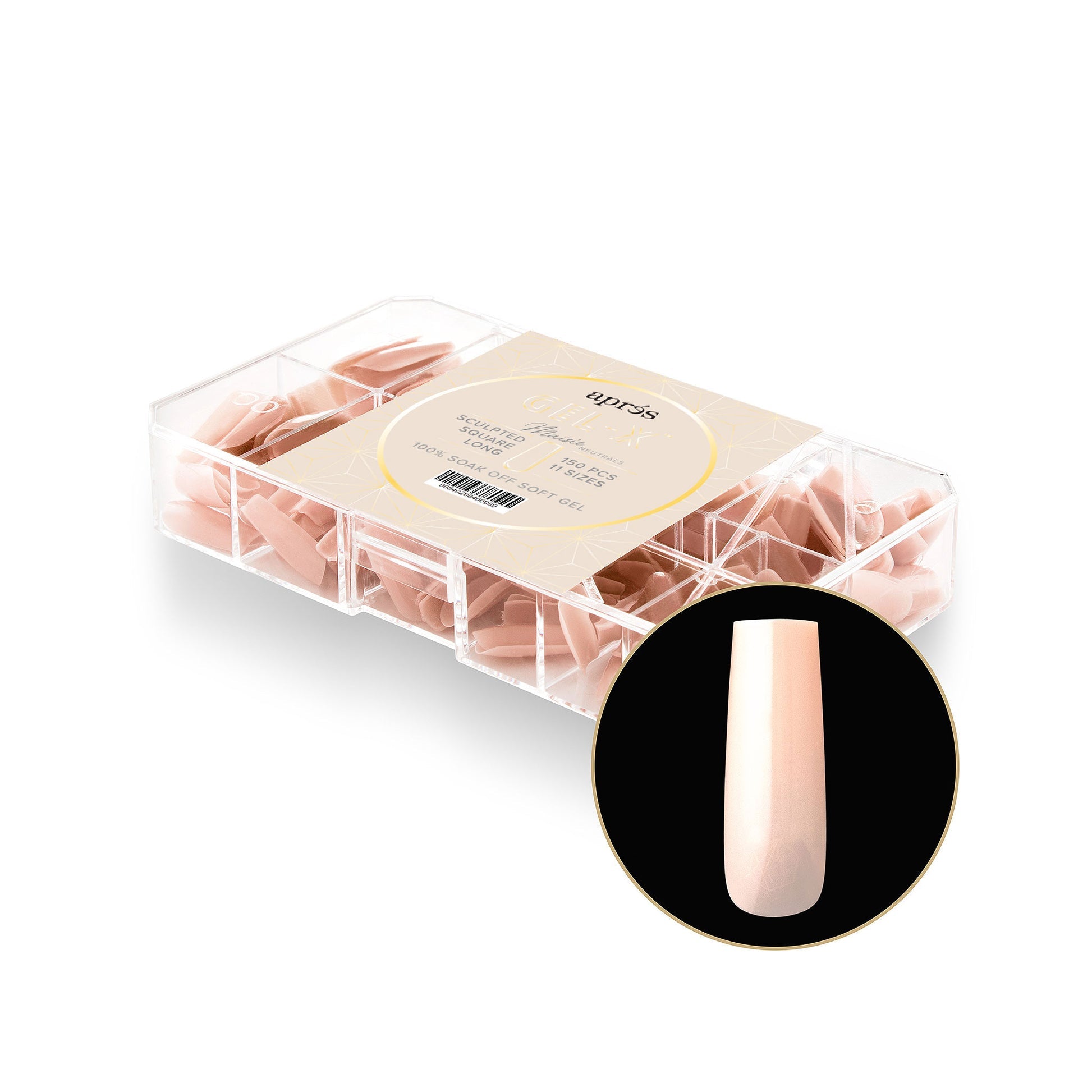 Apres Neutrals Extension Tips 150PCS - Professional Acrylic Nail Tips for Salon & Home Manicure - Perfect for Gel, Dip Powder & Acrylic Nail Extensions - Natural Nail Look for Everyday Wear & Special Occasions