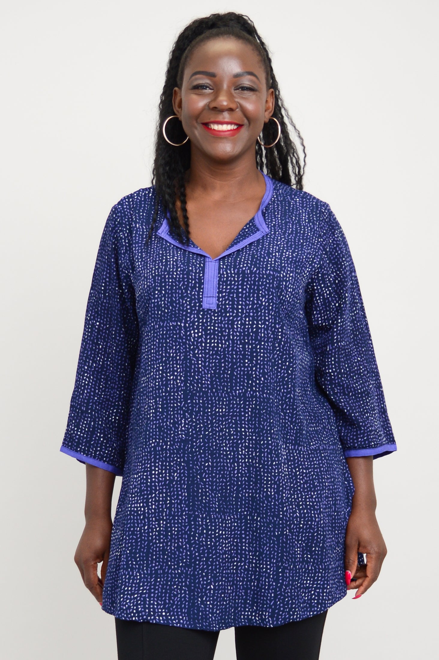Stylish Kary Top in Akimi Purple - Trendy Women's Fashion Blouse for Casual Wear, Office & Date Nights