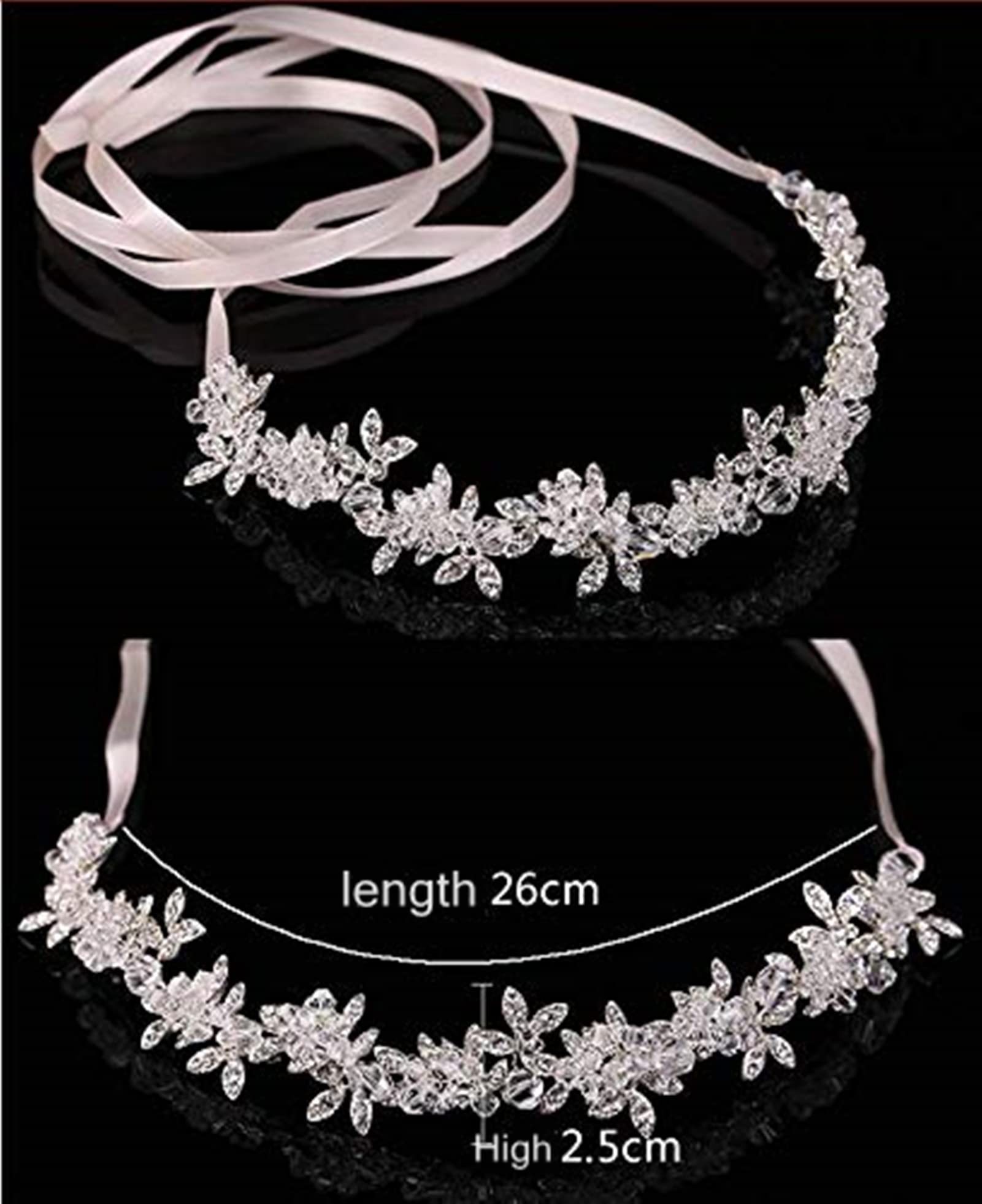 Elegant Bridal Flower Headband with Beads & Crystals - Rhinestone Wedding Hair Accessories for Bride, Bridesmaids & Flower Girls | Perfect for Weddings, Prom, Parties & Special Occasions