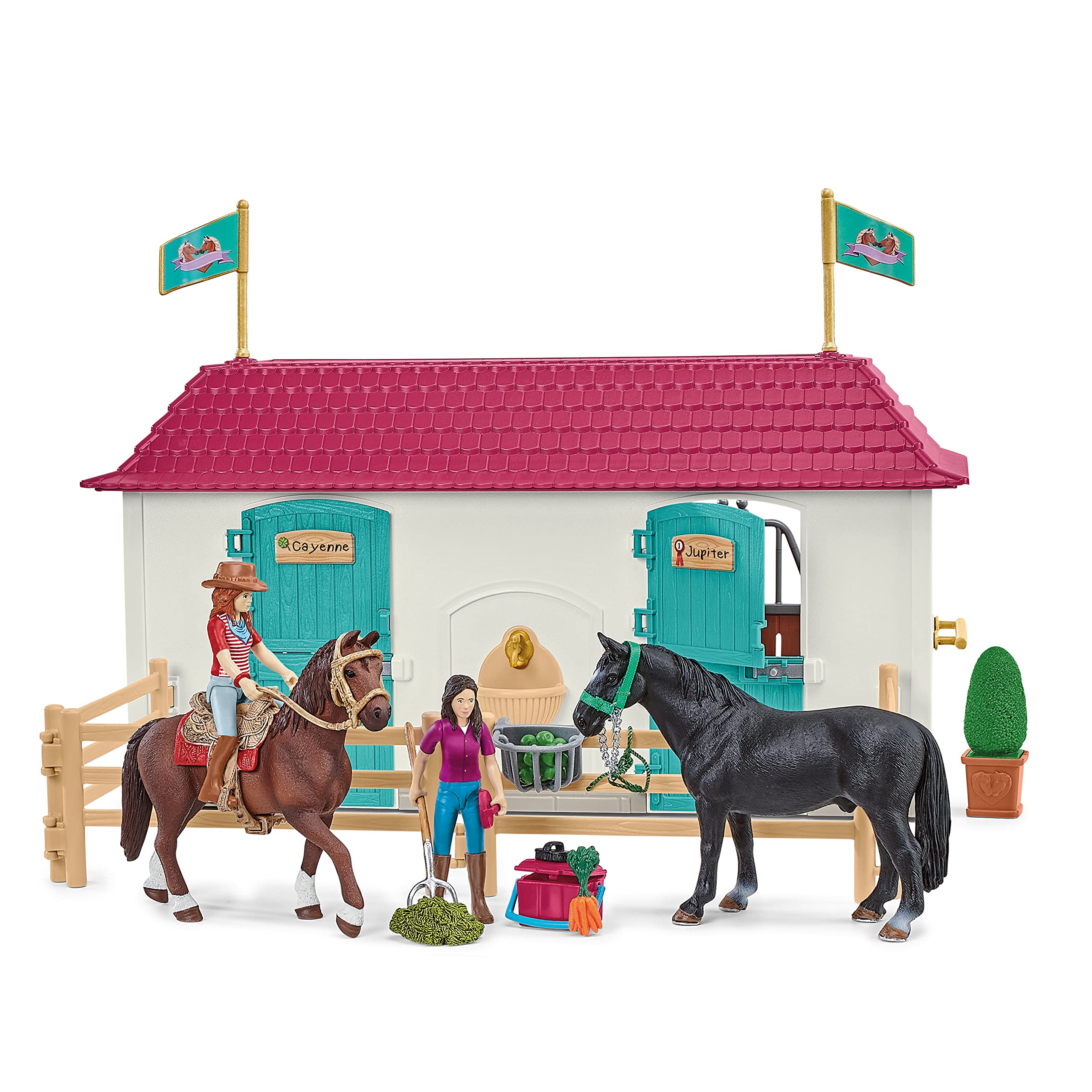 Schleich Horse Club 70-Piece Playset - Realistic Horse Toys for Kids Ages 5-12, Lakeside Country House & Stable - Perfect for Imaginative Play, Farm Adventures & Collectible Display
