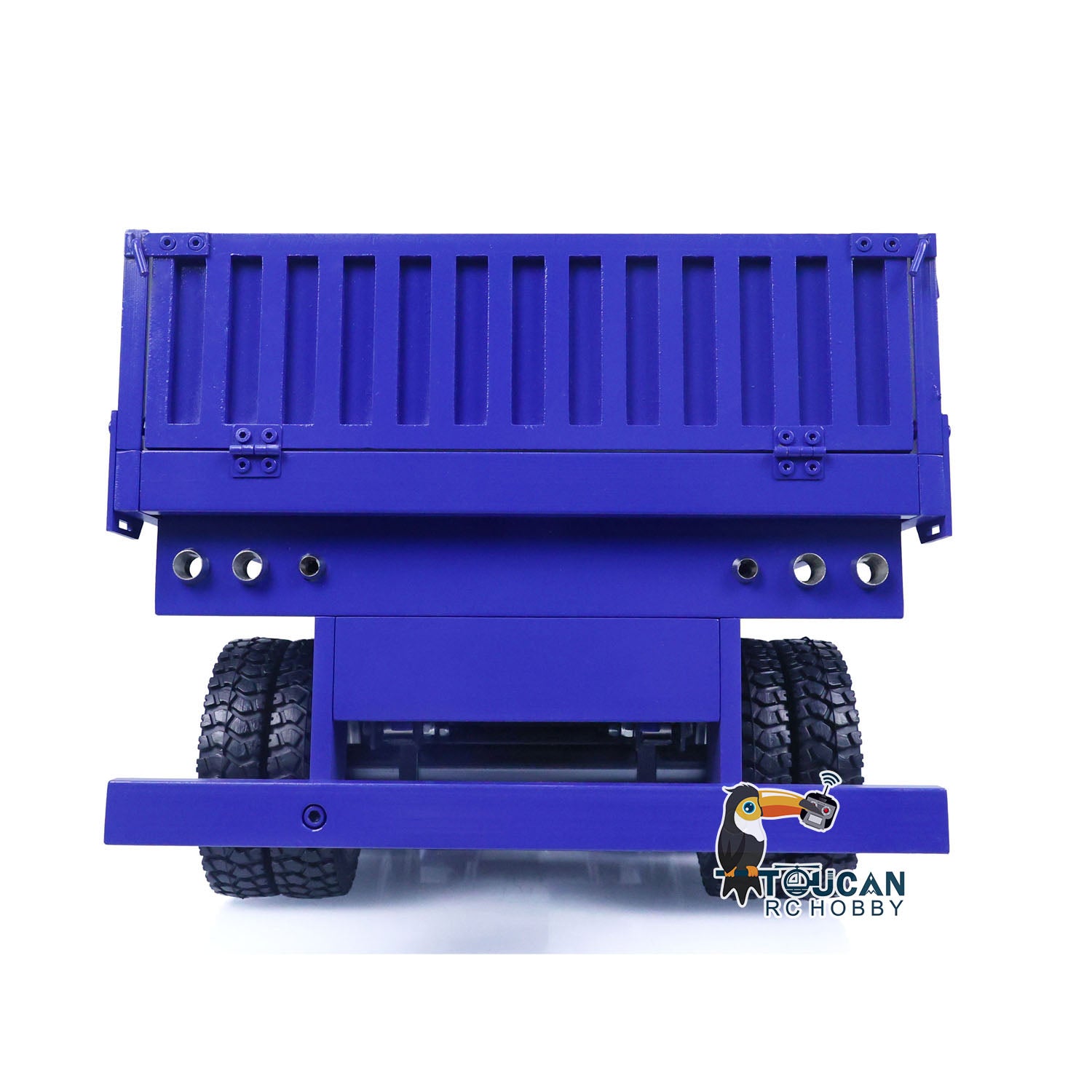 1/4 Scale Metal RC Low Bed Trailer for Tractor Trucks - 3 Axle Dump Car Model Construction Vehicle - Compatible with TAMIYA & LESU - Perfect for Construction Site Scenes and RC Truck Shows