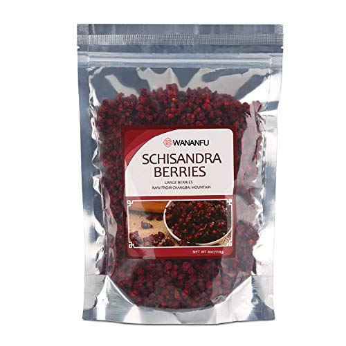 Organic Schisandra Berry Dried 4oz - Premium Wu Wei Zi (Schisandra Chinensis) for Tea, Smoothies & Herbal Remedies - Antioxidant-Rich Superfood for Energy, Stress Relief & Liver Support