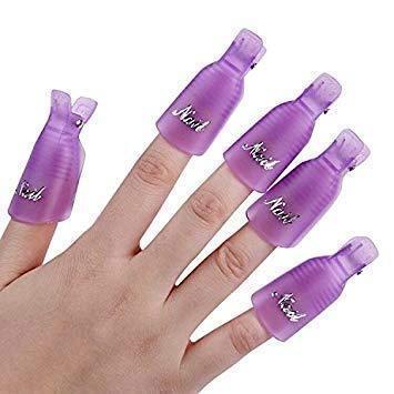 10Pcs Soak Off Cap Clips for Gel Nail Polish Removal - Professional Manicure Tools for Salon & Home Use