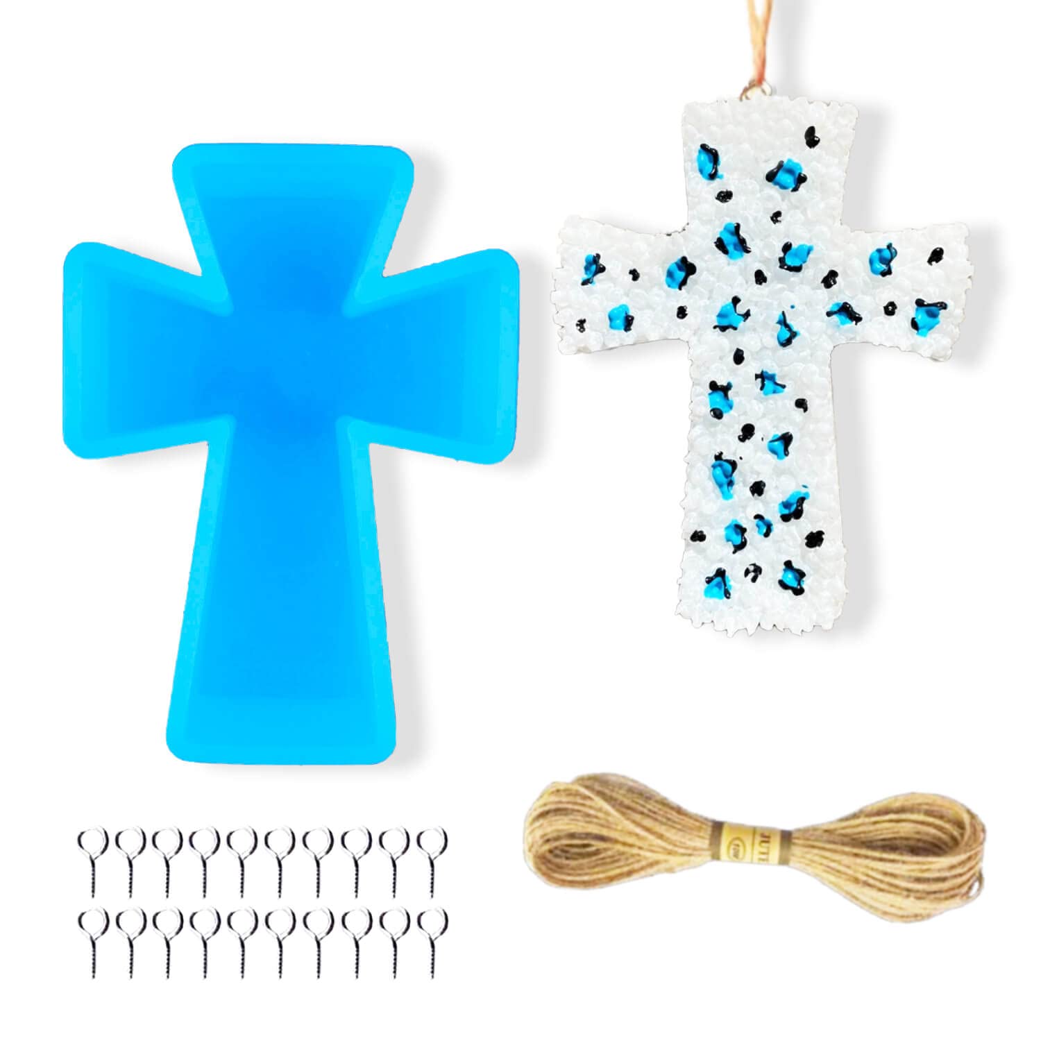 Premium Cross-Shaped Silicone Molds for DIY Car Fresheners, Candles, Soap & Epoxy Resin - Home, Office & Car Air Freshener Craft Supplies - Perfect for DIY Gifts, Aromatherapy & Vehicle Decor