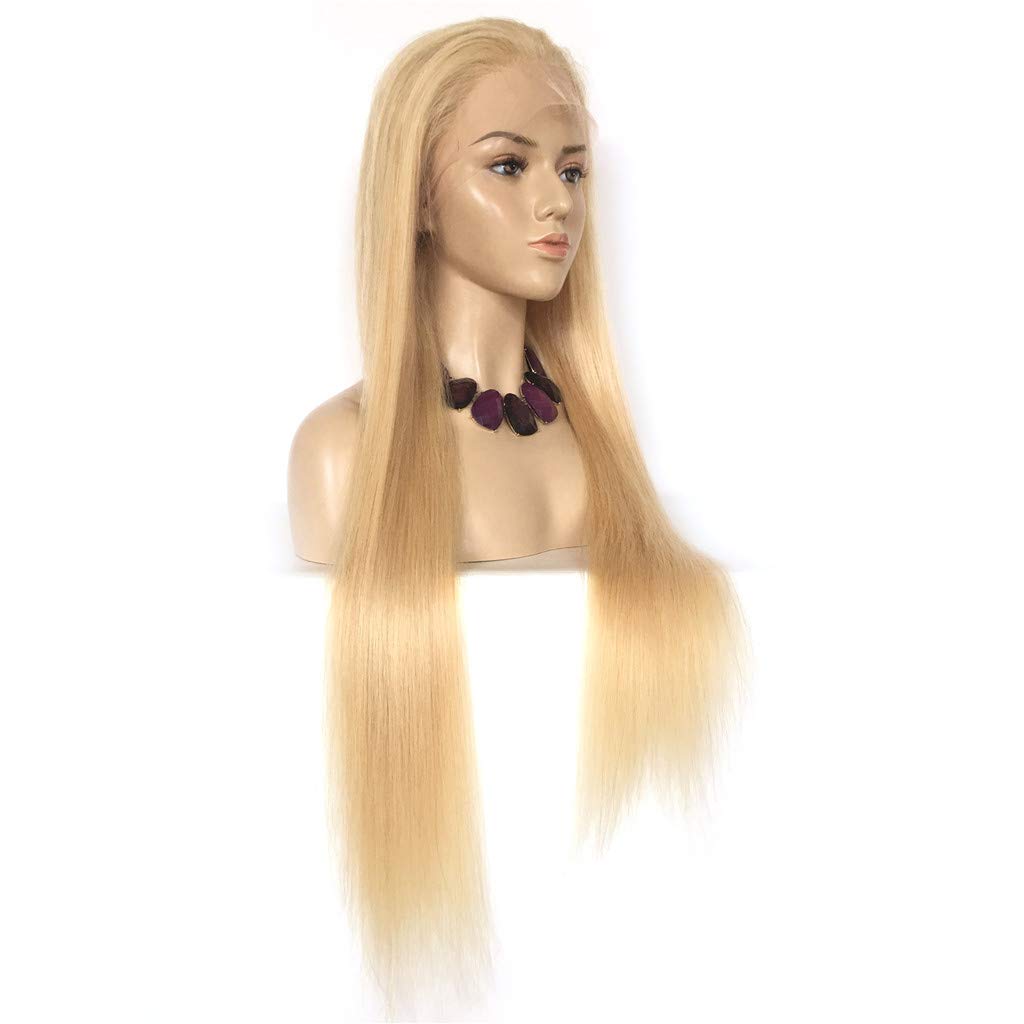250% Density #613 Blonde Lace Front Wig - Pre Plucked Straight Human Hair Wig 26 Inch for Women | Natural Look for Daily Wear, Cosplay & Special Occasions