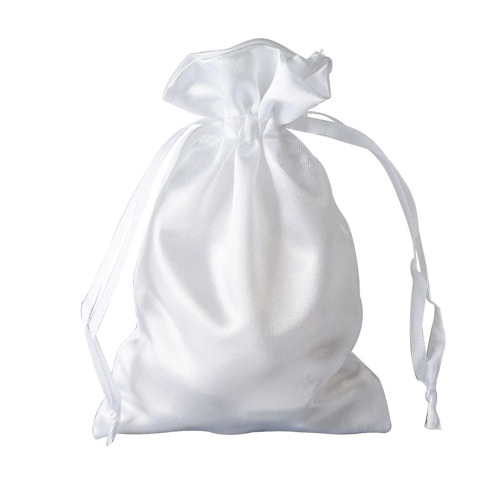 12-Pack 4x6 Inch Satin Drawstring Bags - Small Gift Bags for Jewelry, Candles, Wedding Favors & Party Decorations