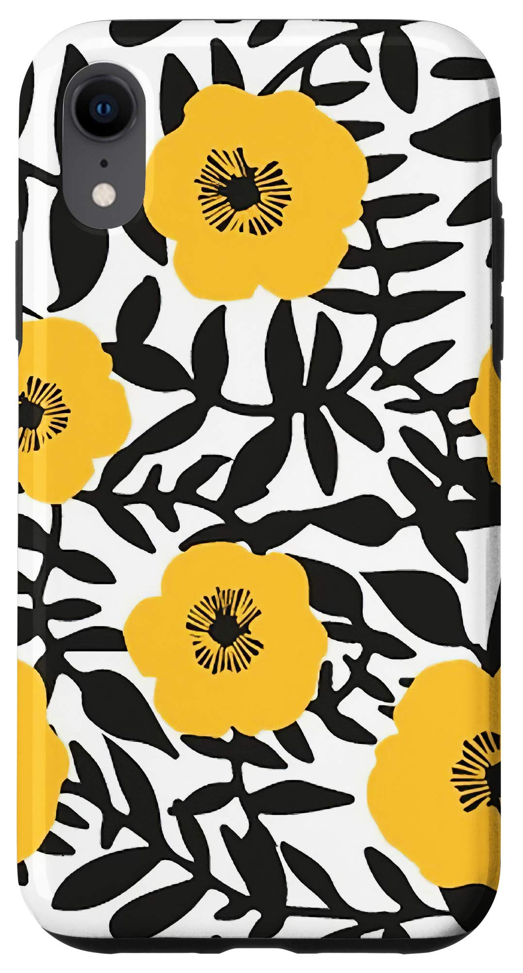 iPhone XR Phone Case - Yellow Flowers Design, Slim Protective Cover for Men & Women | Perfect for Everyday Use, Travel & Work