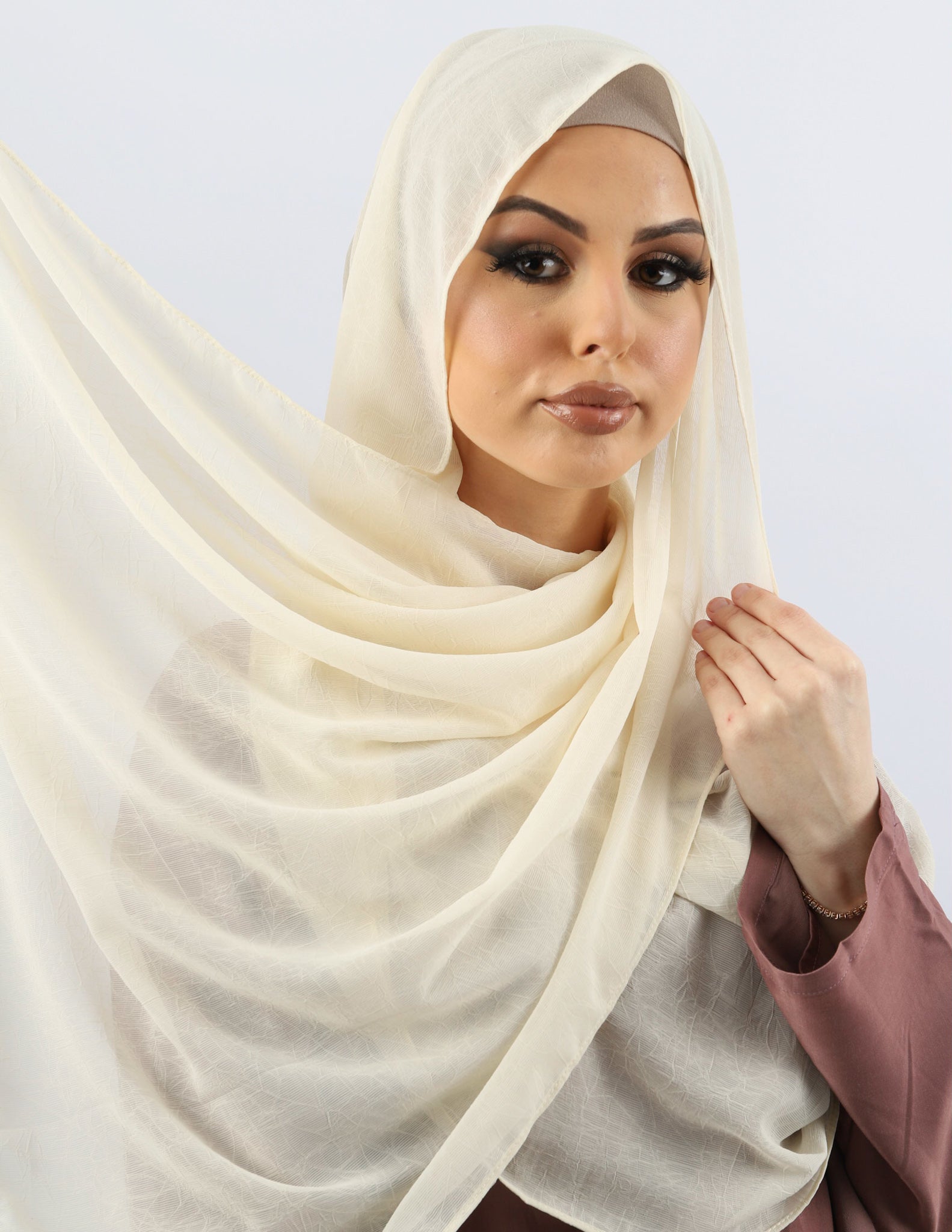 Elegant Crinkled Chiffon Shawl for Women - Lightweight & Stylish Scarf Wrap for Evening Parties, Weddings & Special Occasions