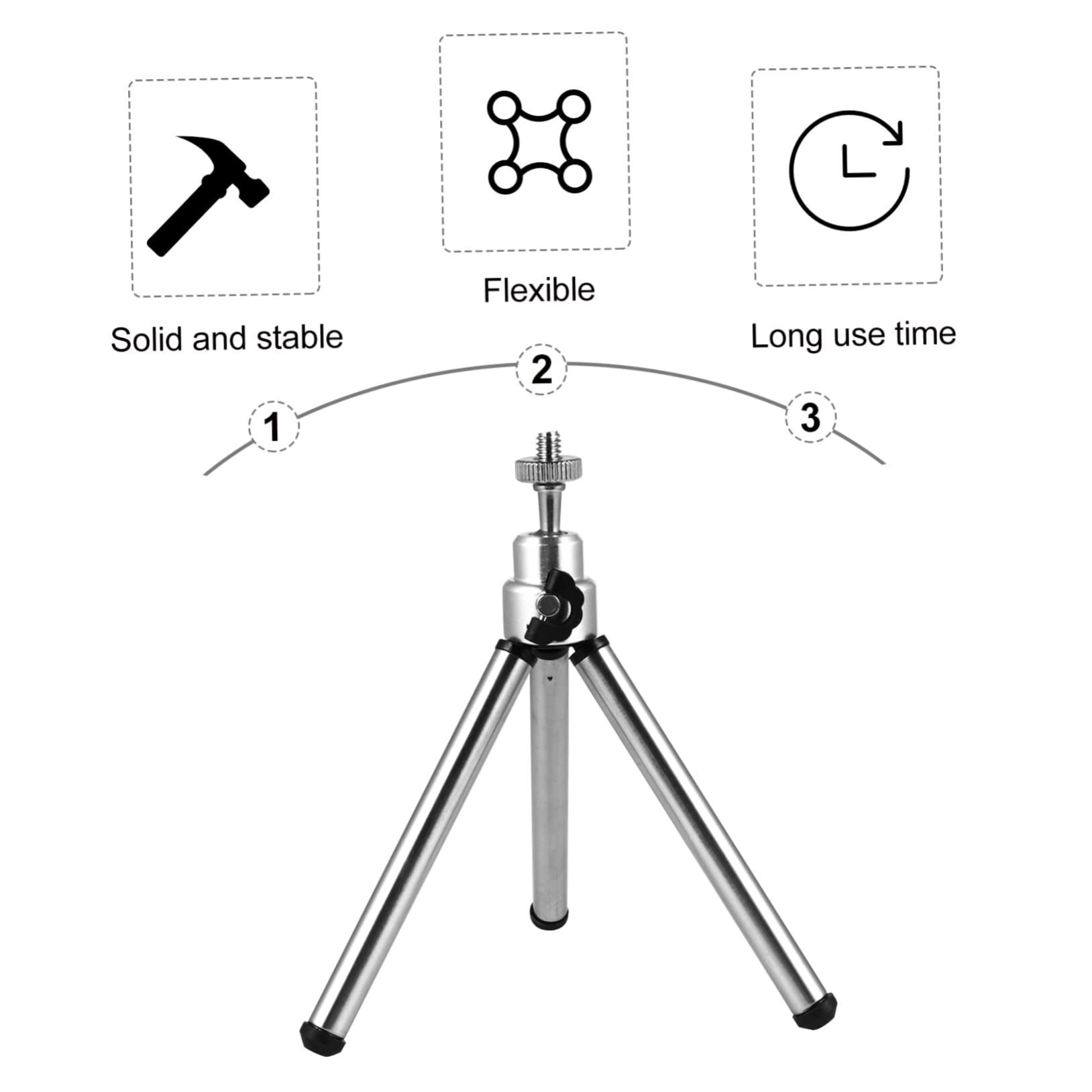 Jojofuny Fishing Light Tripod Stand - 360° Rotatable with Standard Screw & Retractable Design for Night Fishing, Camping, and Outdoor Adventures