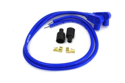V-Twin 32-6681 Universal Blue 8mm Pro Spark Plug Wire Kit - High Performance Ignition Wires for Motorcycles, ATVs & Small Engines - Perfect for Harley, Honda, Yamaha & More