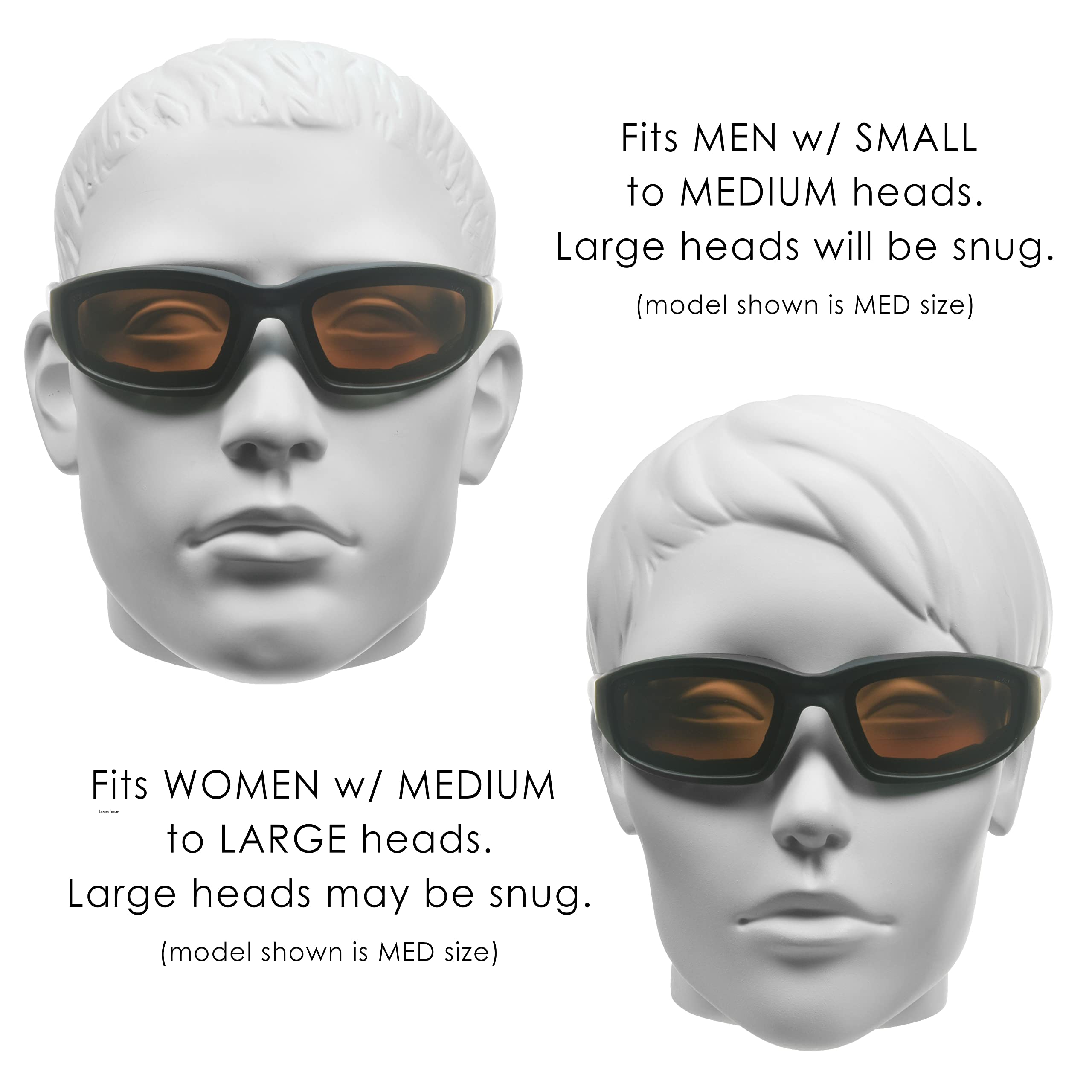 Bikershades Z87 Certified Bifocal Motorcycle Safety Glasses with Foam Padding - UV Protection for Men & Women (Includes Free Hard Case & Sunglass Strap) - Ideal for Riding, Cycling & Outdoor Sports