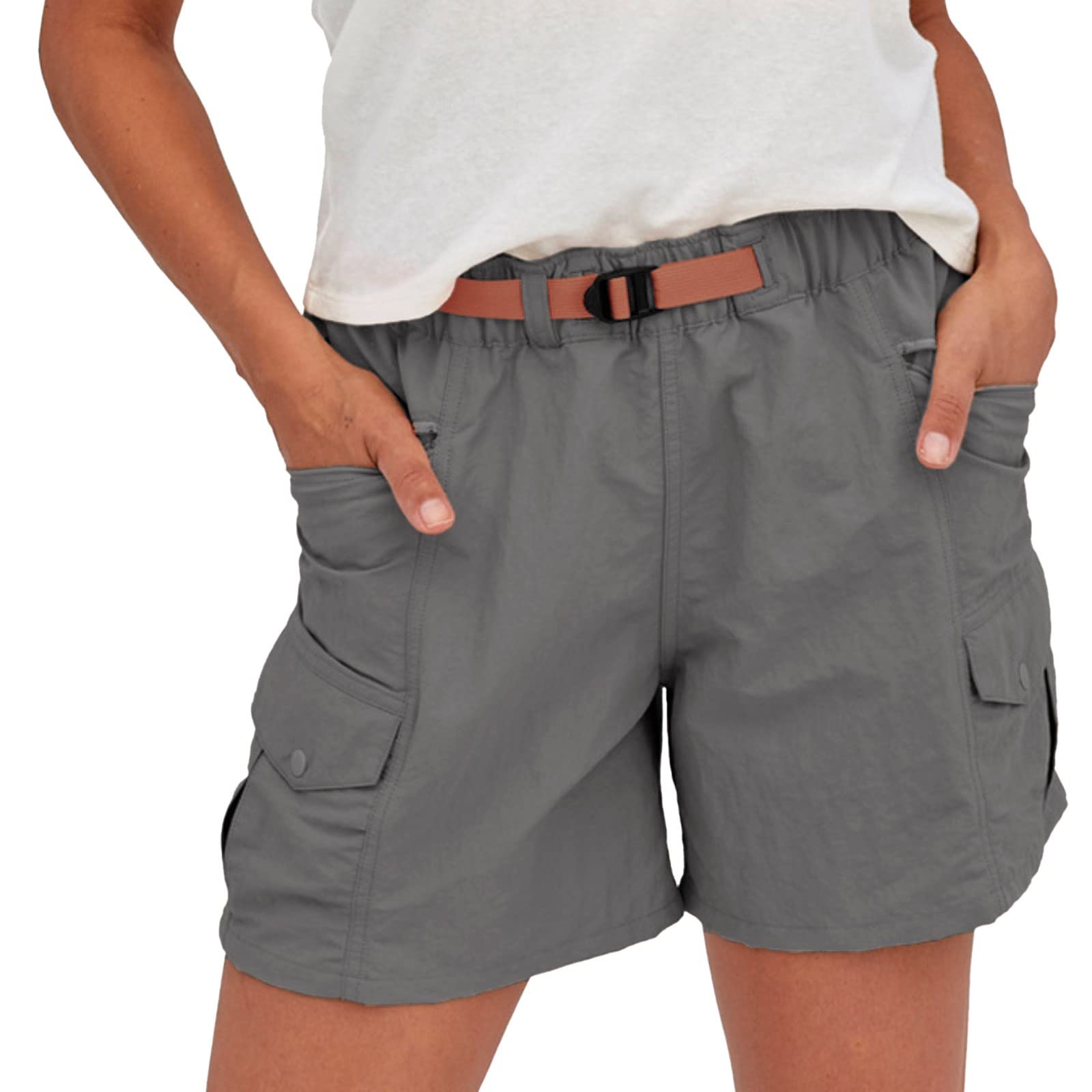 Trendy High Waisted Distressed Denim Shorts for Women - American Flag Casual Summer Jean Shorts - Comfortable & Stylish Outdoor Wear (Large, Grey) | Perfect for Beach, Picnics, and Summer Outings