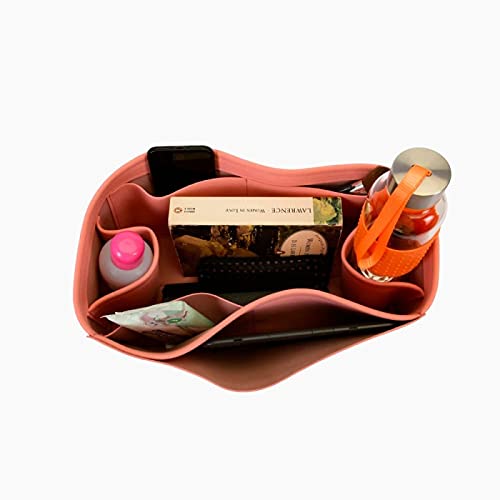 Rose Pink Suedette Leather Bag Organizer - Compatible with Designer Graceful PM & MM Handbags | Perfect for Work, Travel & Daily Use