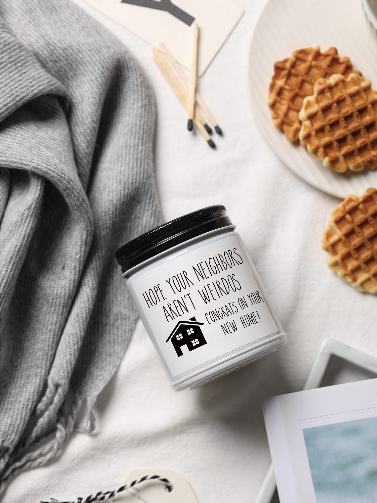 Best Housewarming Gifts for New Homeowners - Luxury Scented Candle Set for Moving & New House Celebration - Perfect White Candle Gift for Home Decor & Relaxation - Ideal for Living Room, Bedroom & Housewarming Parties