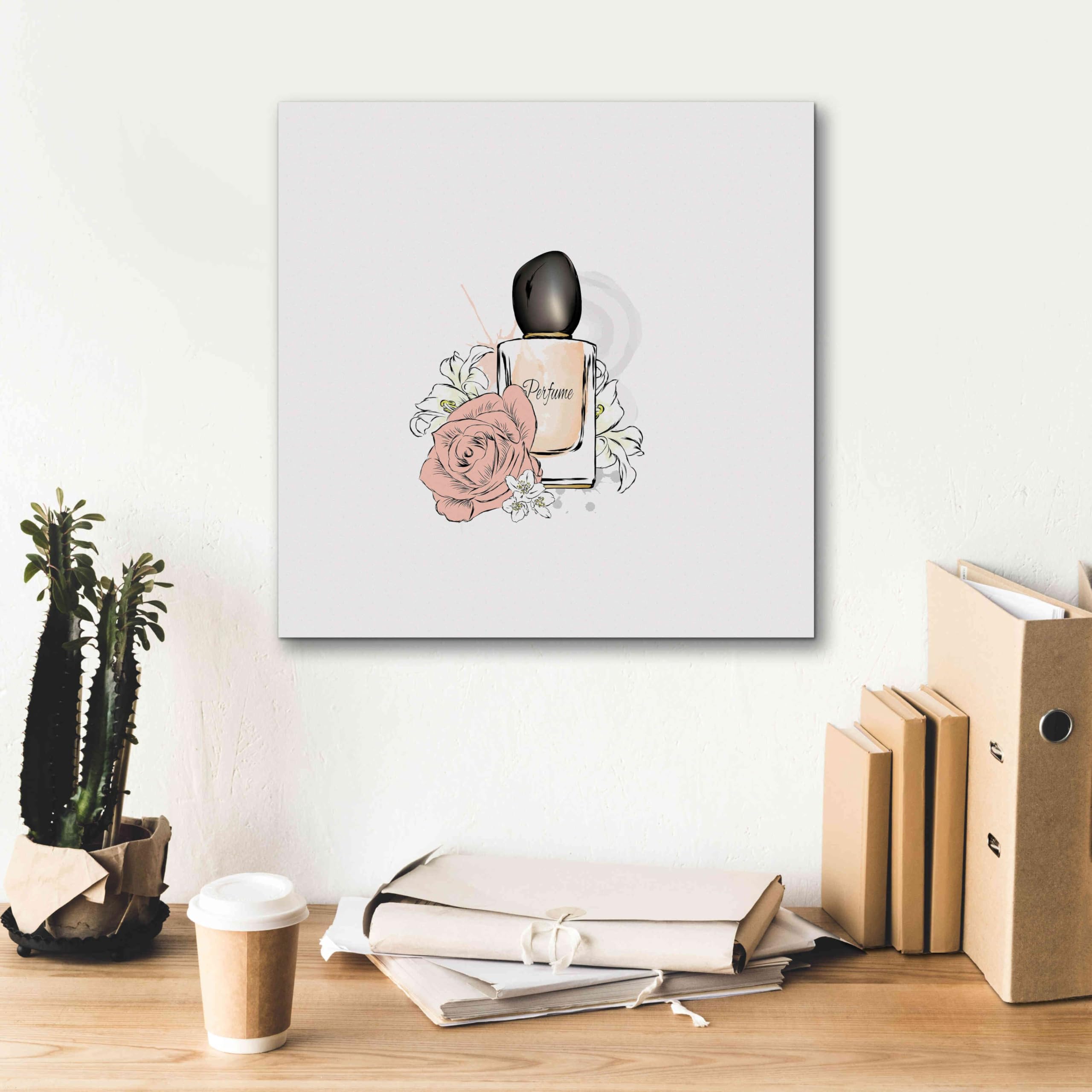 Epic Graffiti 'Perfume I' by Incado - Premium Giclee Canvas Wall Art Print 18x18 Inches - Modern Home Decor for Living Room, Bedroom & Office
