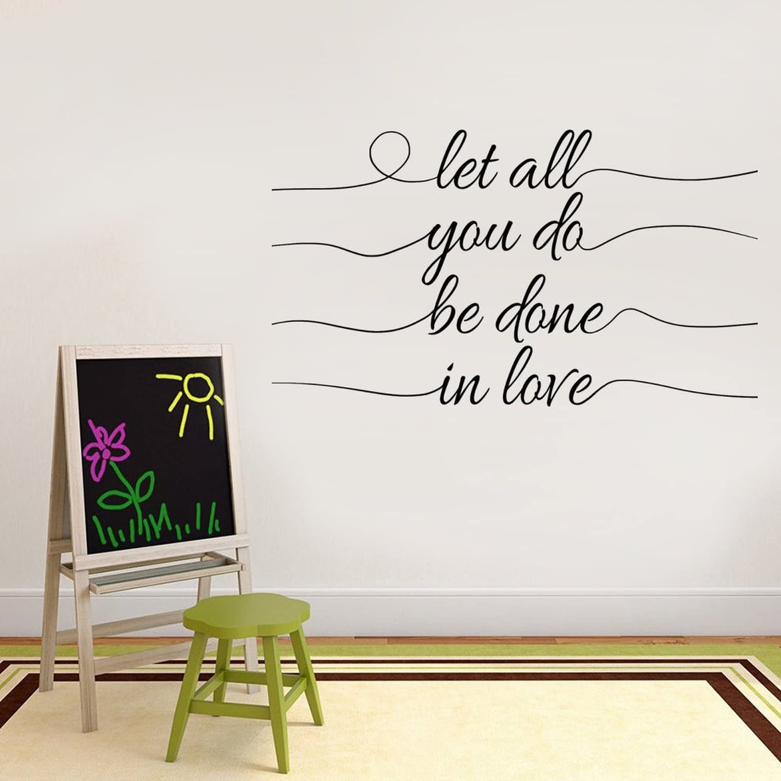 Bible Verse Vinyl Wall Decals - 20x35in for Living Room, Bedroom Decor