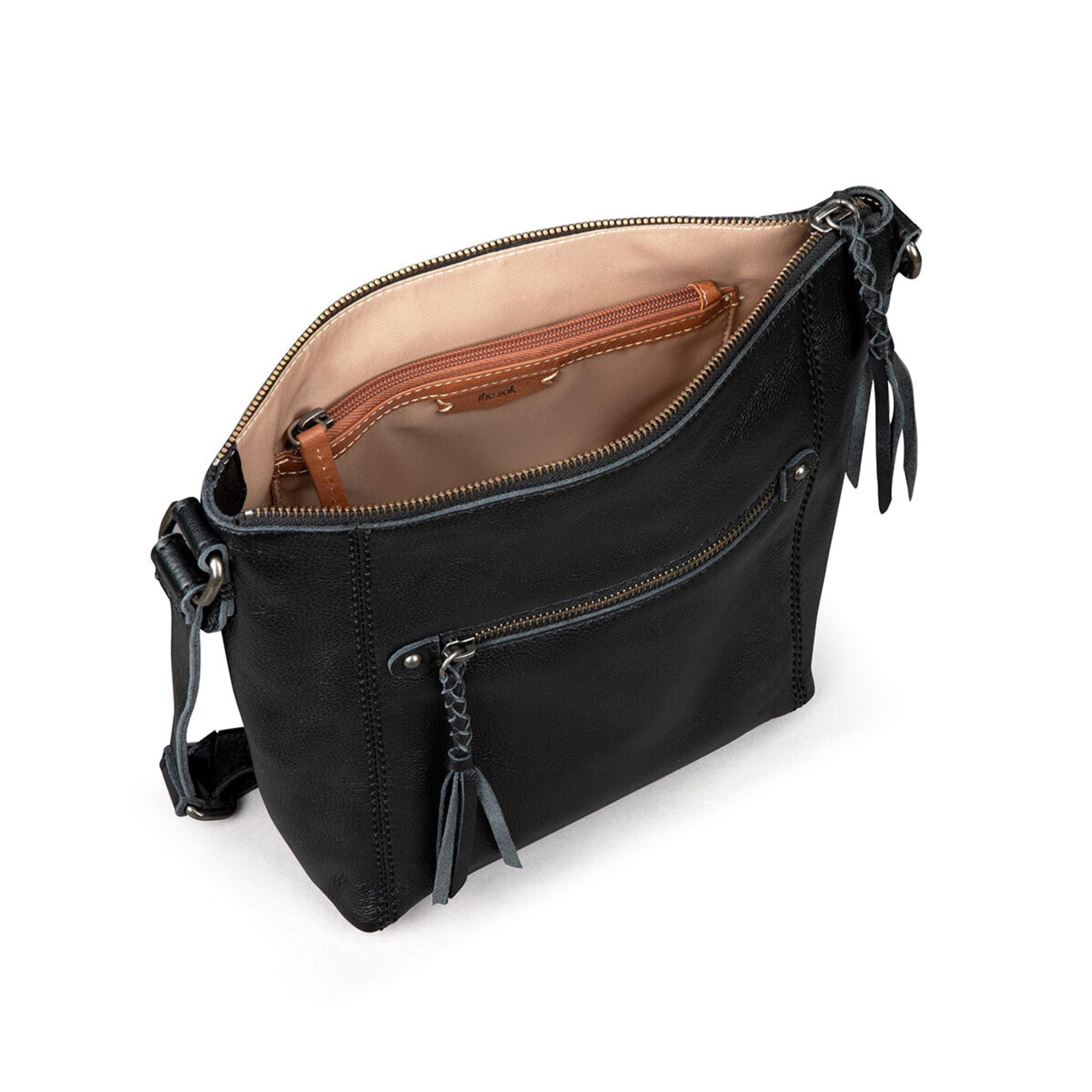 Ashland Genuine Leather Crossbody Bag for Women - Stylish & Durable Black Shoulder Purse - Perfect for Work, Travel & Everyday Use