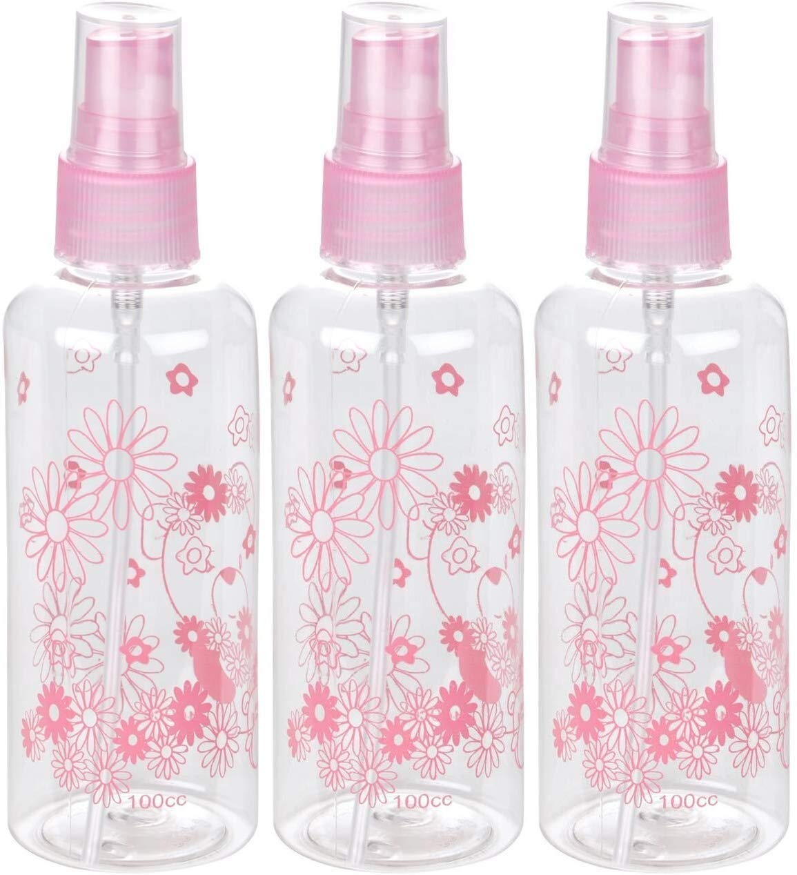 Worison 100ml Empty Refillable Fine Mist Spray Bottle - 3 Pack Random Color - Ultra-Fine Mist Pump for Skincare, Haircare, Essential Oils, Travel & Home Use - Perfect for DIY Beauty, Aromatherapy & Hydrating Sprays