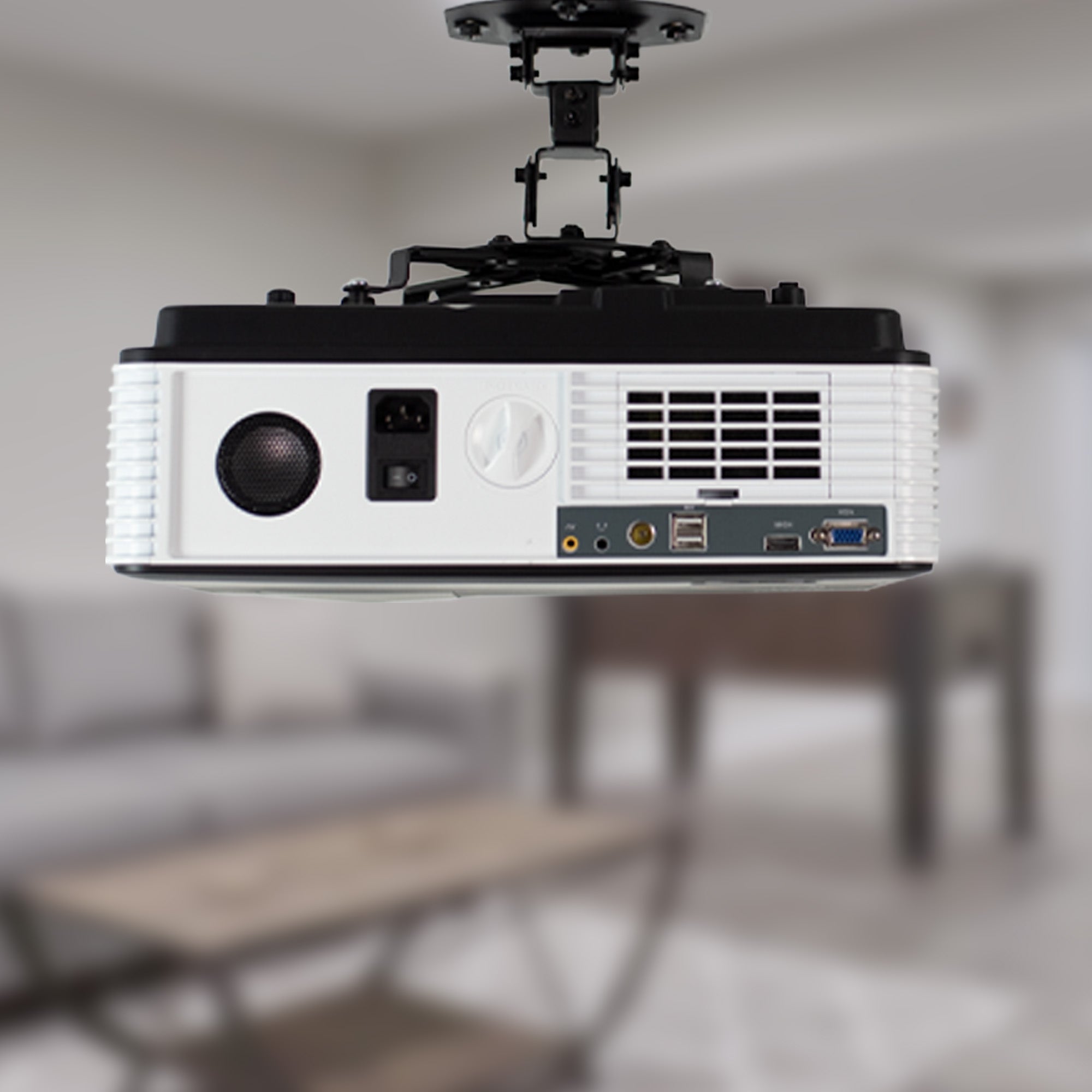 Adjustable Ceiling Mount for Regular and Mini Projectors - Universal Home Theater & Office Projector Installation - Perfect for Movie Nights & Business Presentations