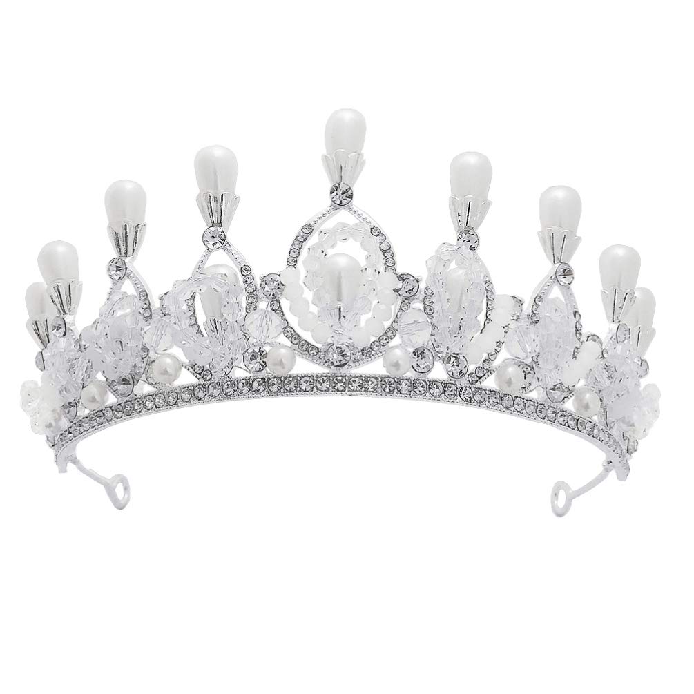 Beaupretty Princess Crystal Tiara Crown - Elegant Rhinestone Headband for Women, Prom, Wedding, Pageant & Party - Sparkling Hair Accessory for Brides, Queens & Special Occasions