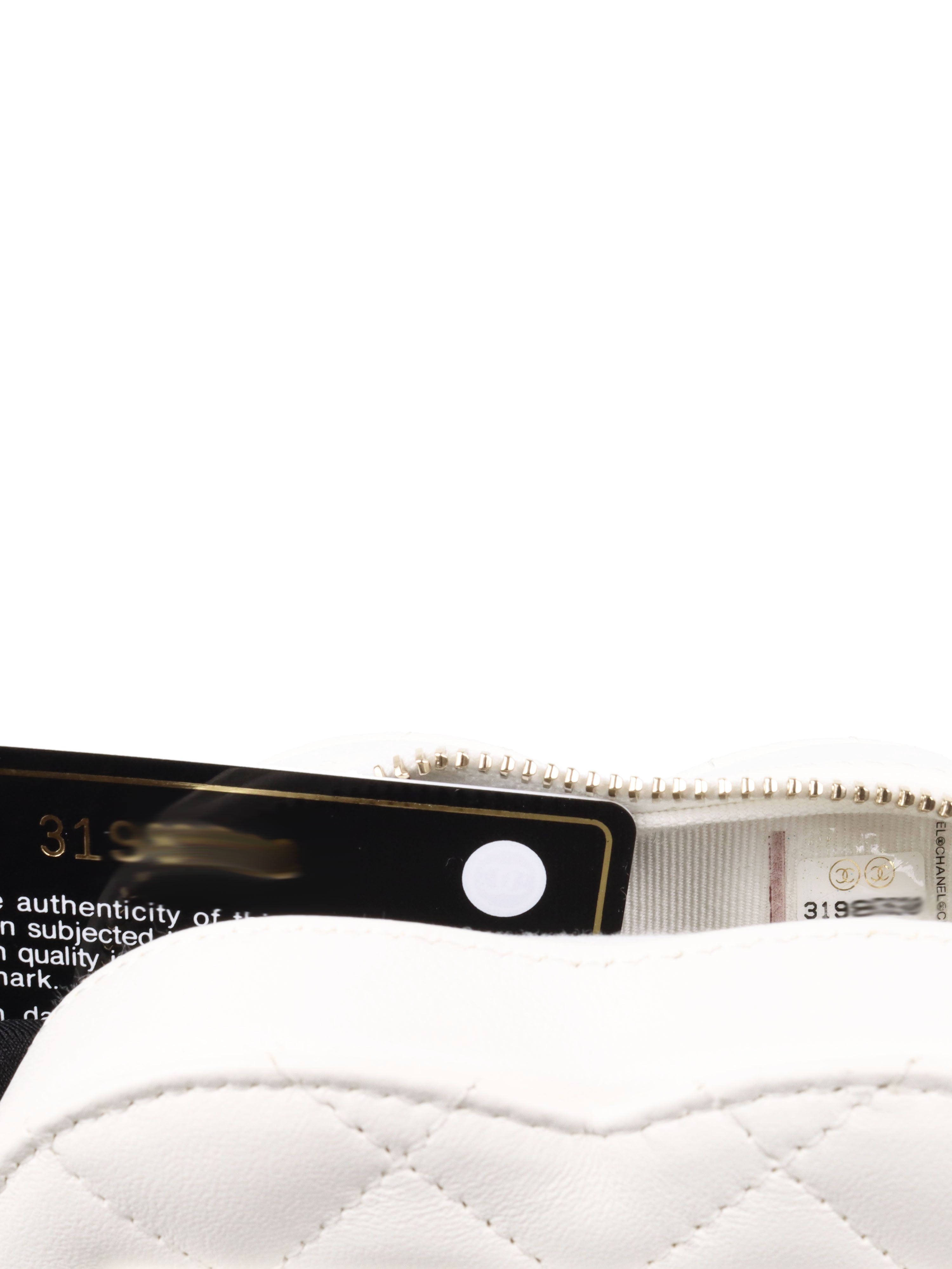 Chanel 22S White Heart Belt Bag with Light Gold Hardware - Elegant Crossbody Bag for Women, Perfect for Date Night, Parties & Special Occasions