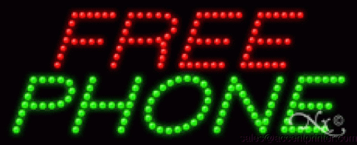 Animated LED Phone Flashing Sign - Energy Efficient, High Impact for Bars, Clubs, and Retail Stores