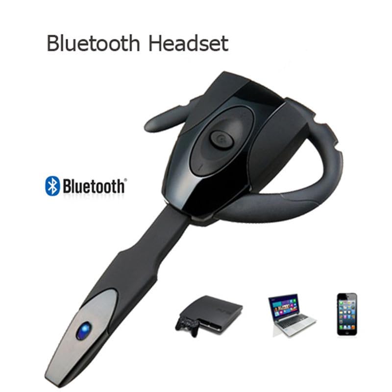 Wireless Bluetooth Headset V5.0 with Noise Cancelling Microphone - Single Ear Lightweight Headphones for Business, Office, Driving & Sports | Hands-Free Calling, Rechargeable Earpiece for Professionals & Active Lifestyles