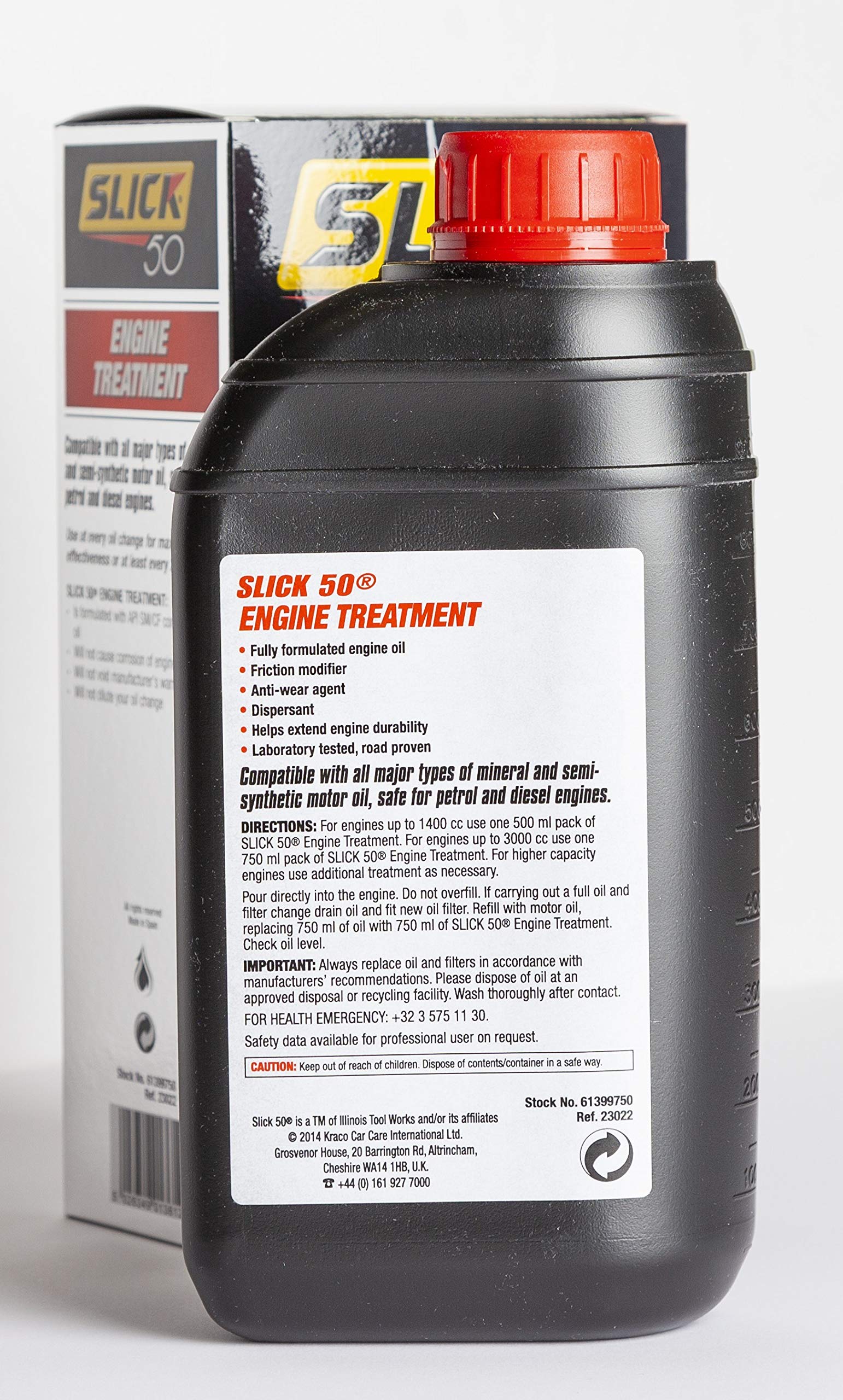 Slick 50 Engine Treatment 750ml - High Performance Engine Oil Additive for Cars, Trucks & Motorcycles | Reduces Friction & Extends Engine Life | Ideal for Daily Commuting, Long Road Trips & Heavy-Duty Use