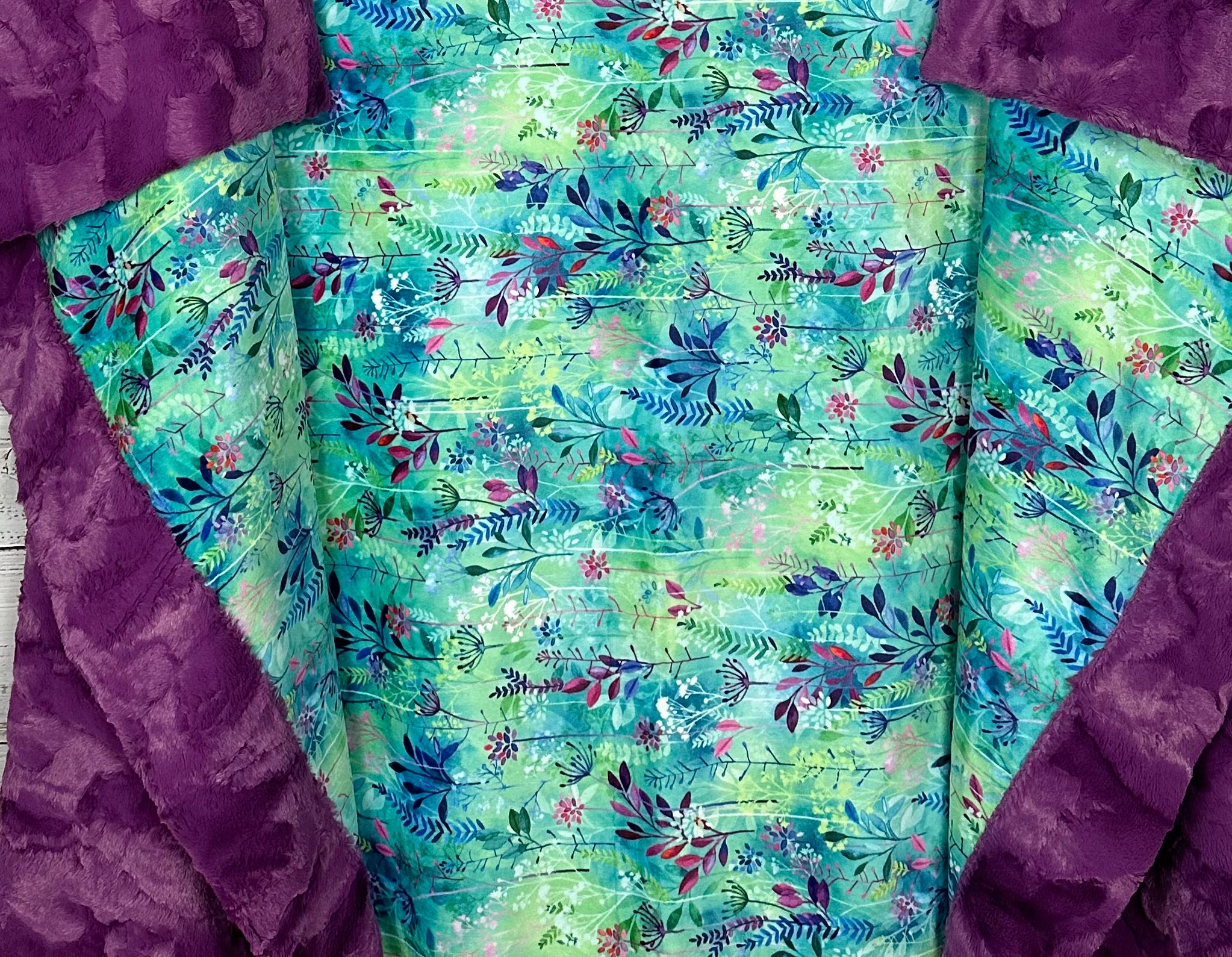 Premium Hummingbird Floral Design Soft Minky Blanket for Adults - 55