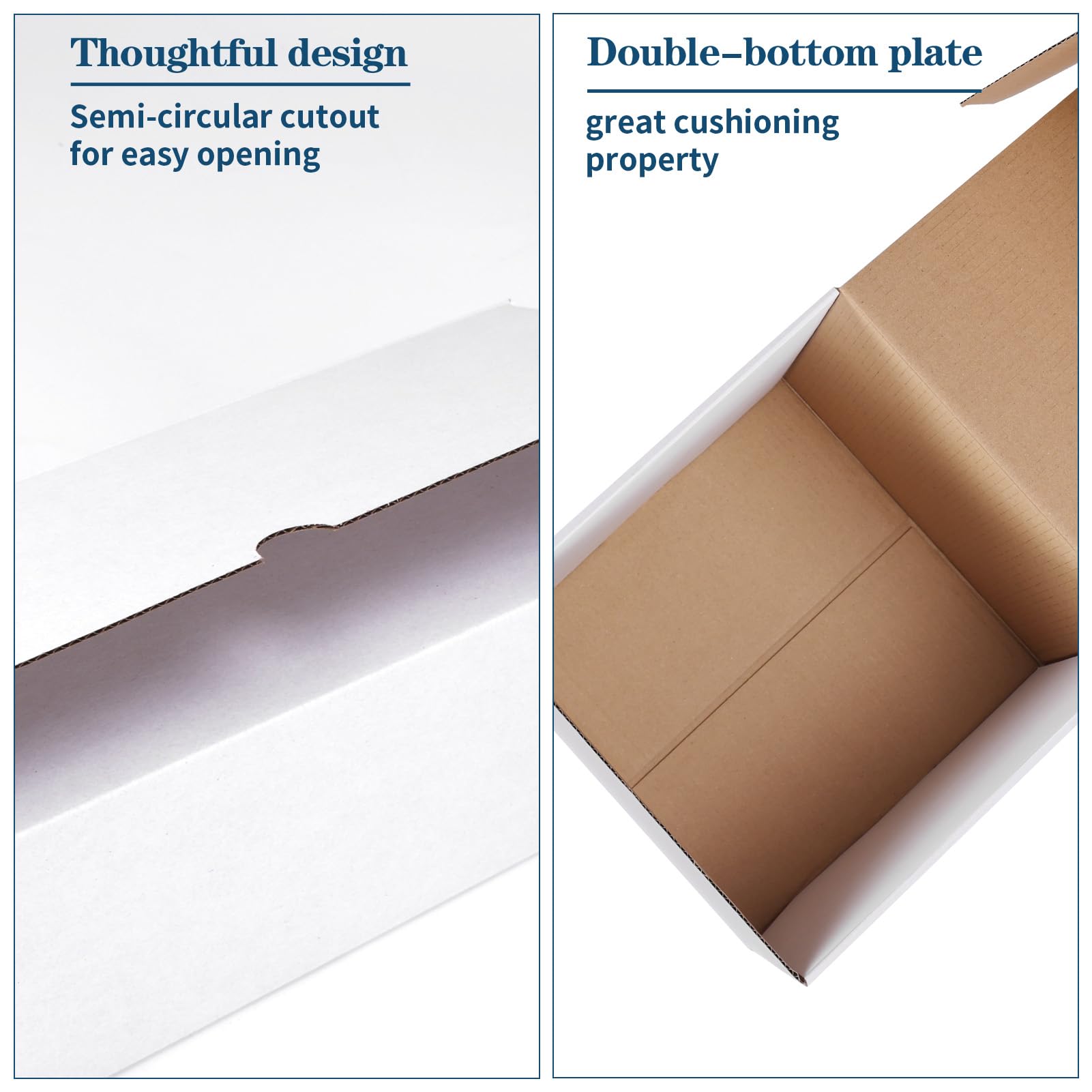8x8x8 White Shipping Boxes (15-Pack) - Corrugated Mailers for Small Business & Gifts | Secure Packaging Solution
